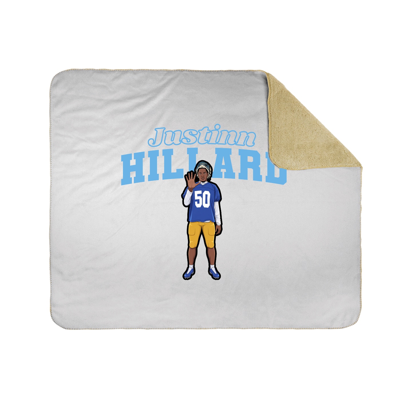 Throw Blanket — Name Arch in White