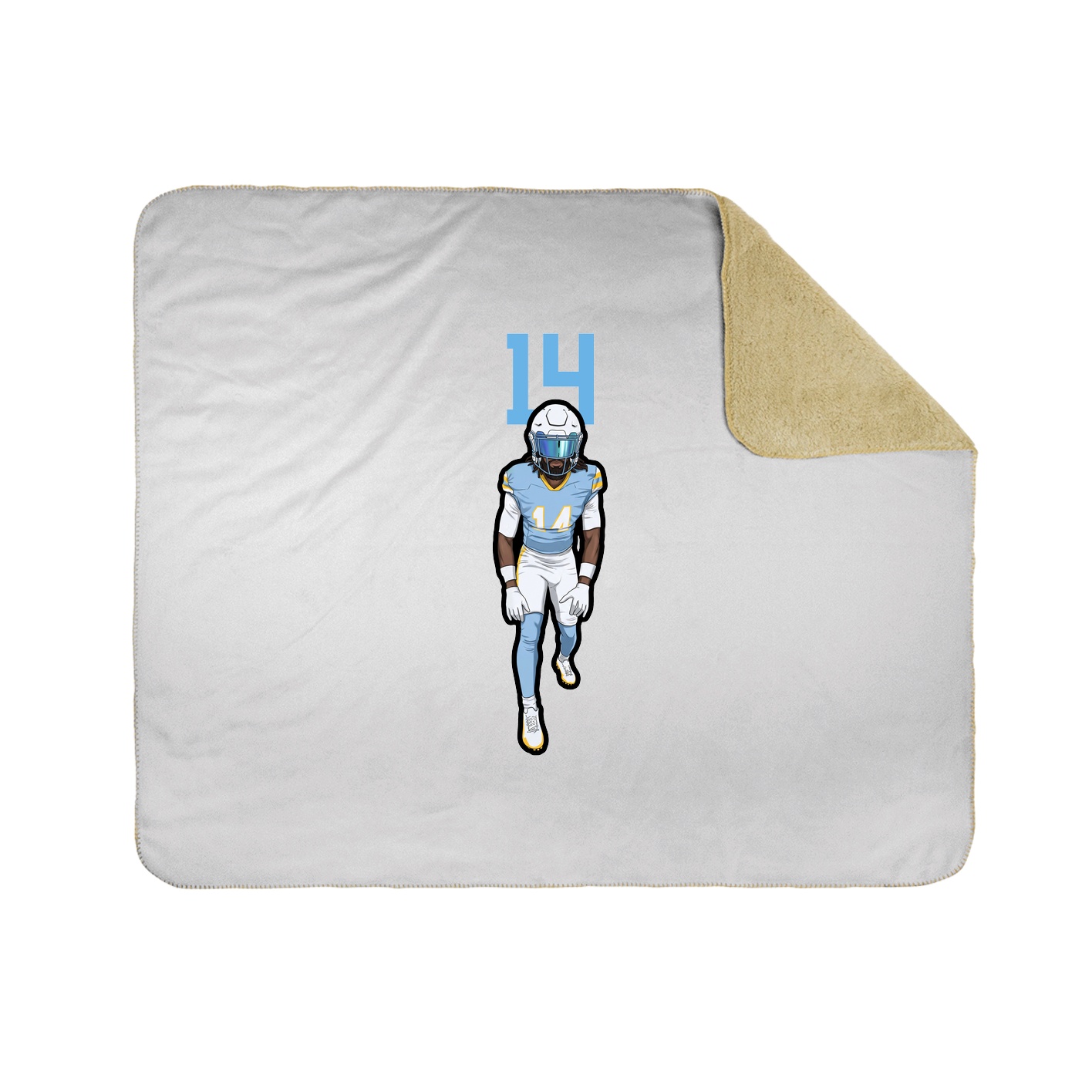 Throw Blanket — Number Top in White