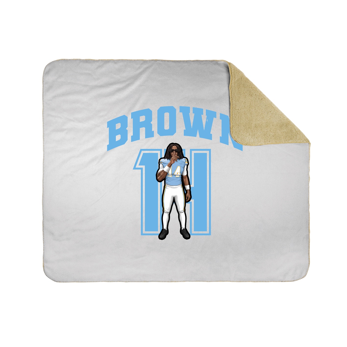 Throw Blanket — Number in White