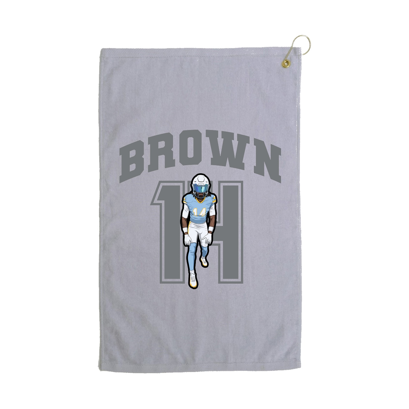 Golf Towel — Number in Grey