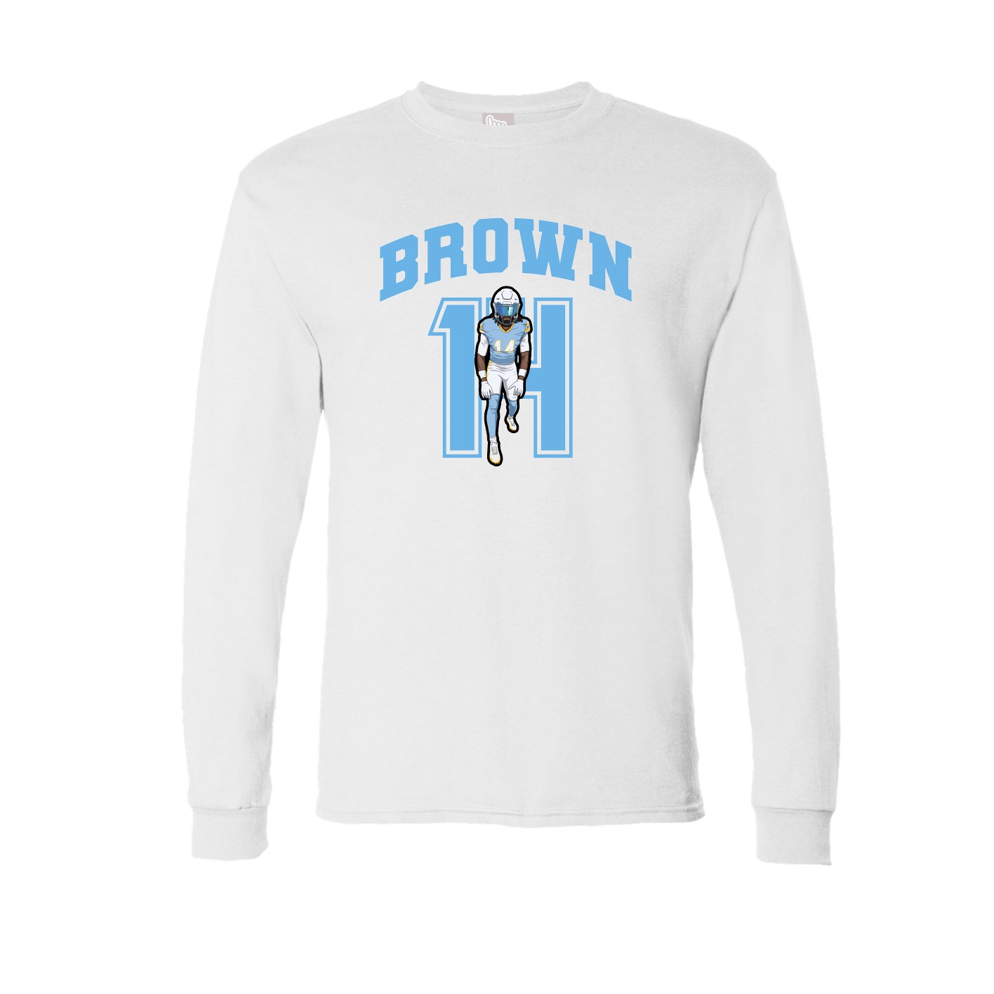 Long Sleeve Tee — Number in White