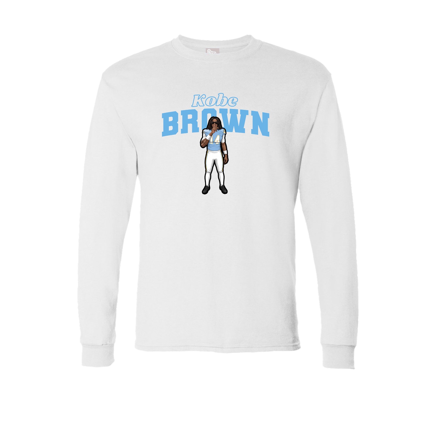 Long Sleeve Tee — Name Arch in White