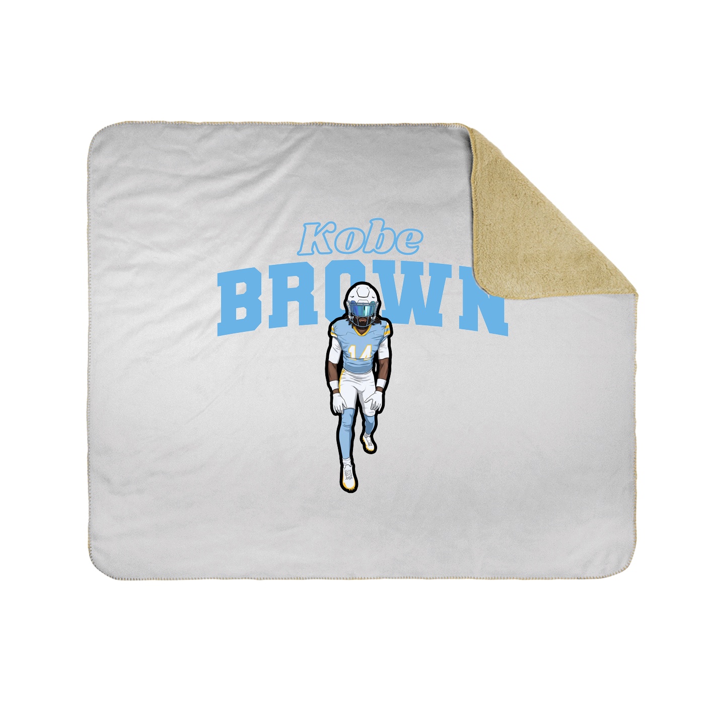 Throw Blanket — Name Arch in White