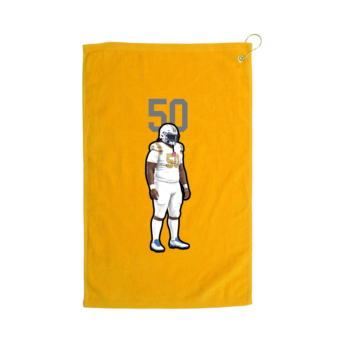 Golf Towel — Number Top in Gold