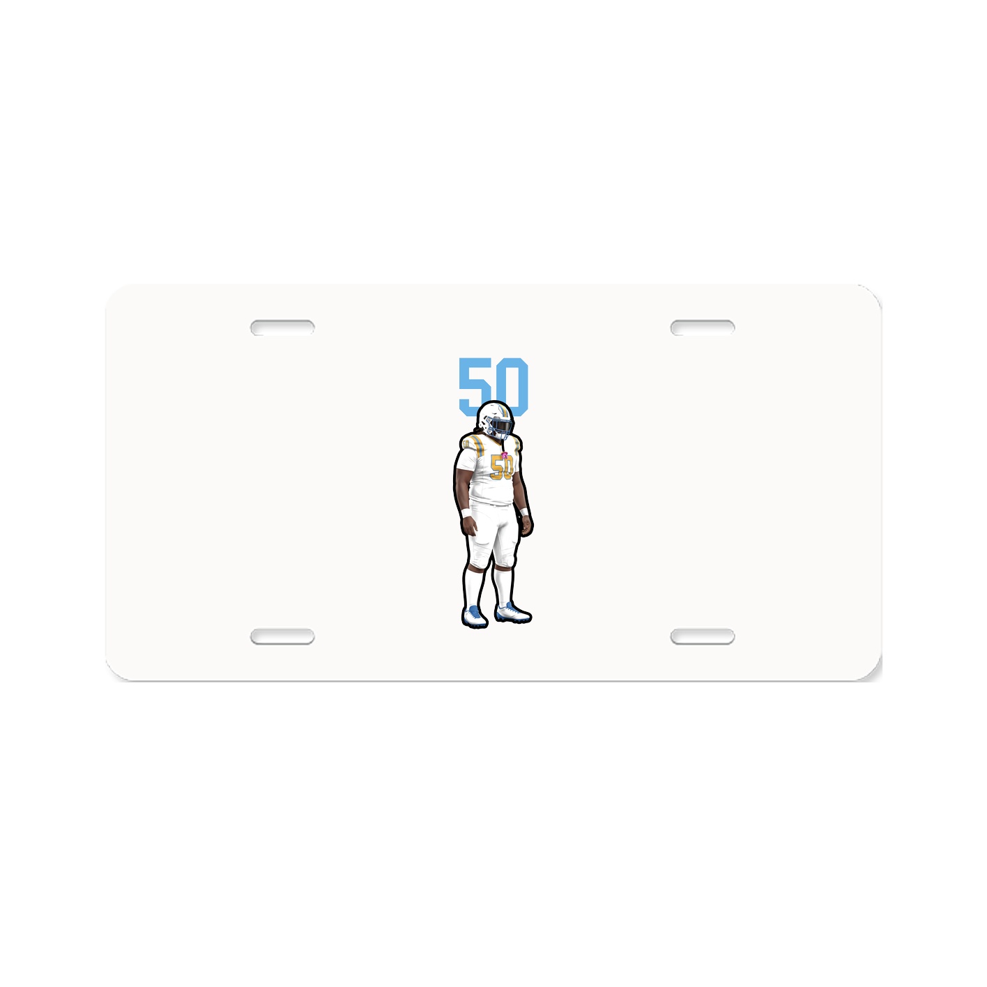 License Plate — Number Top in Classic