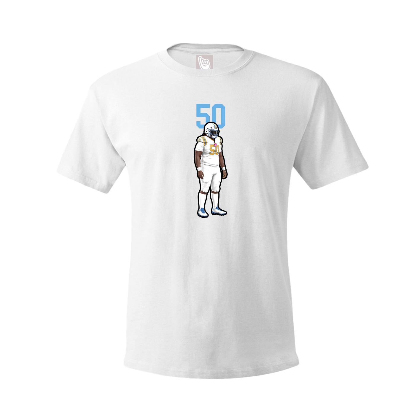 Youth Tee — Number Top in White
