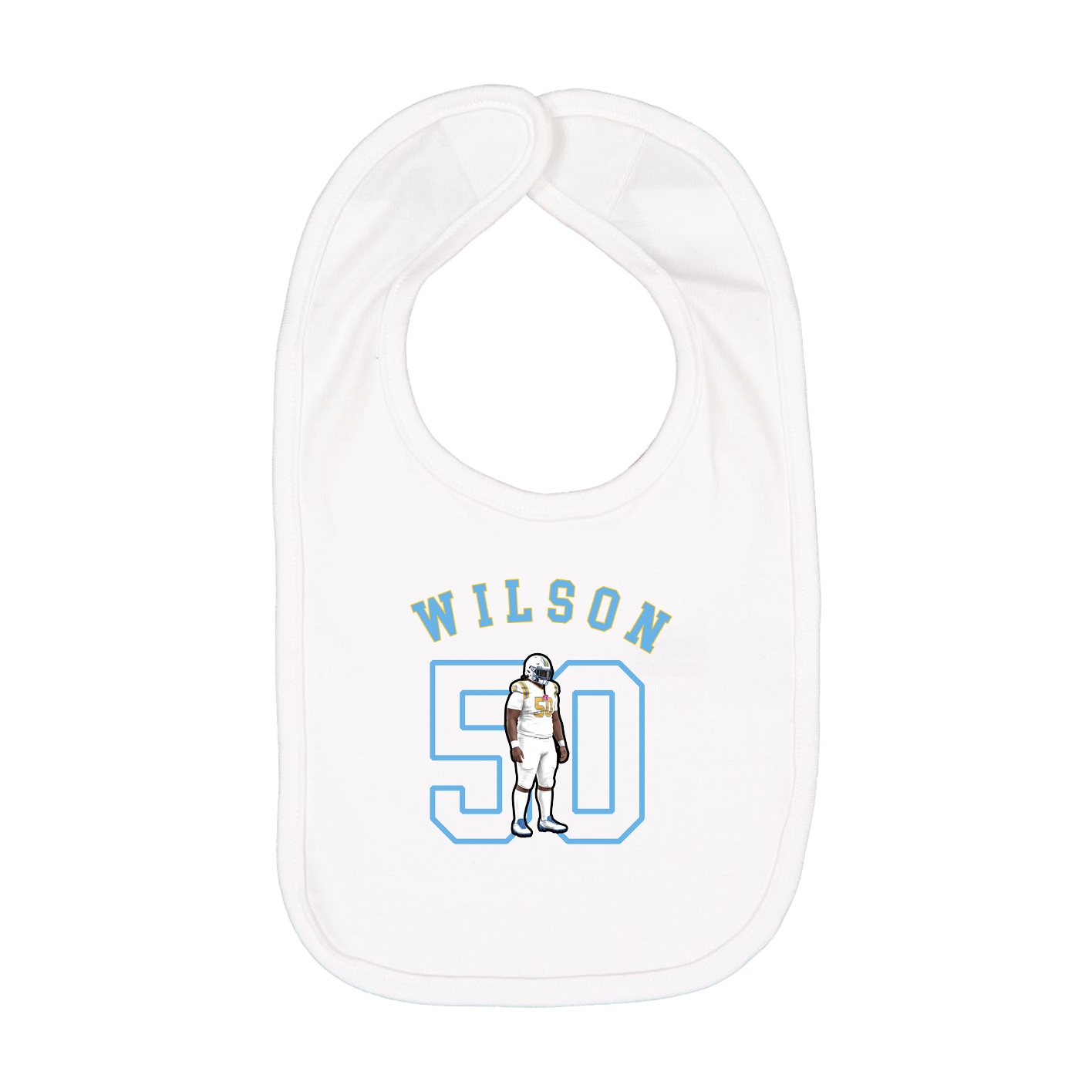 Infant Bib — Shirsey Arch in White