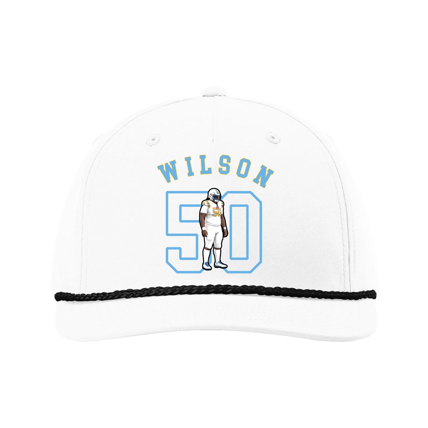 Five-Panel Classic Rope Cap — Shirsey Arch in White