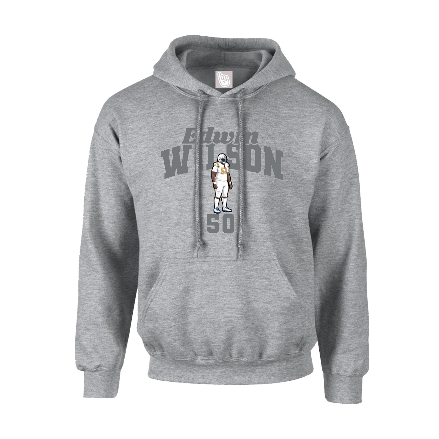 Youth Hoodie — Signature Arch in Grey
