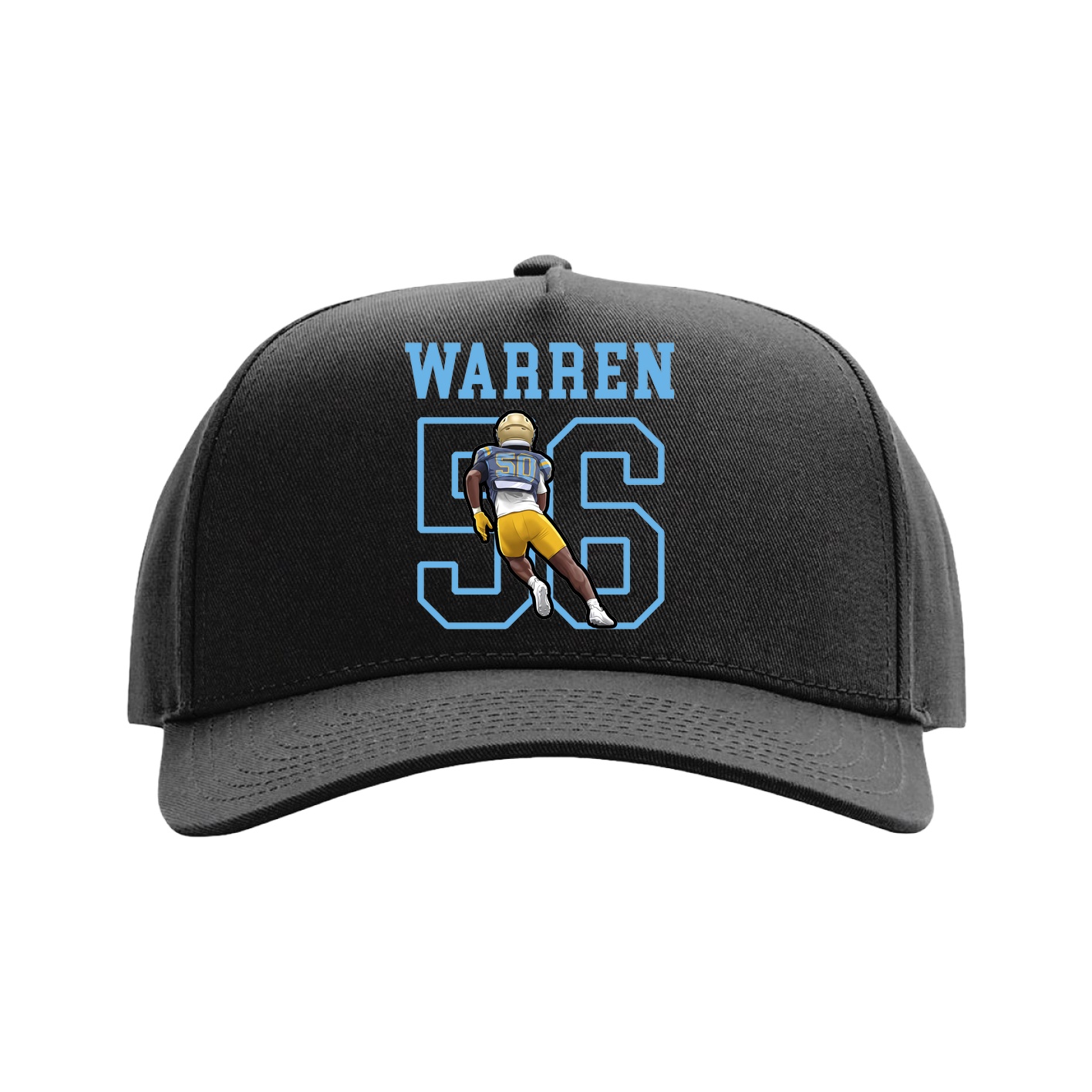Full Fabric Five-Panel Champ Cap — Shirsey in Black