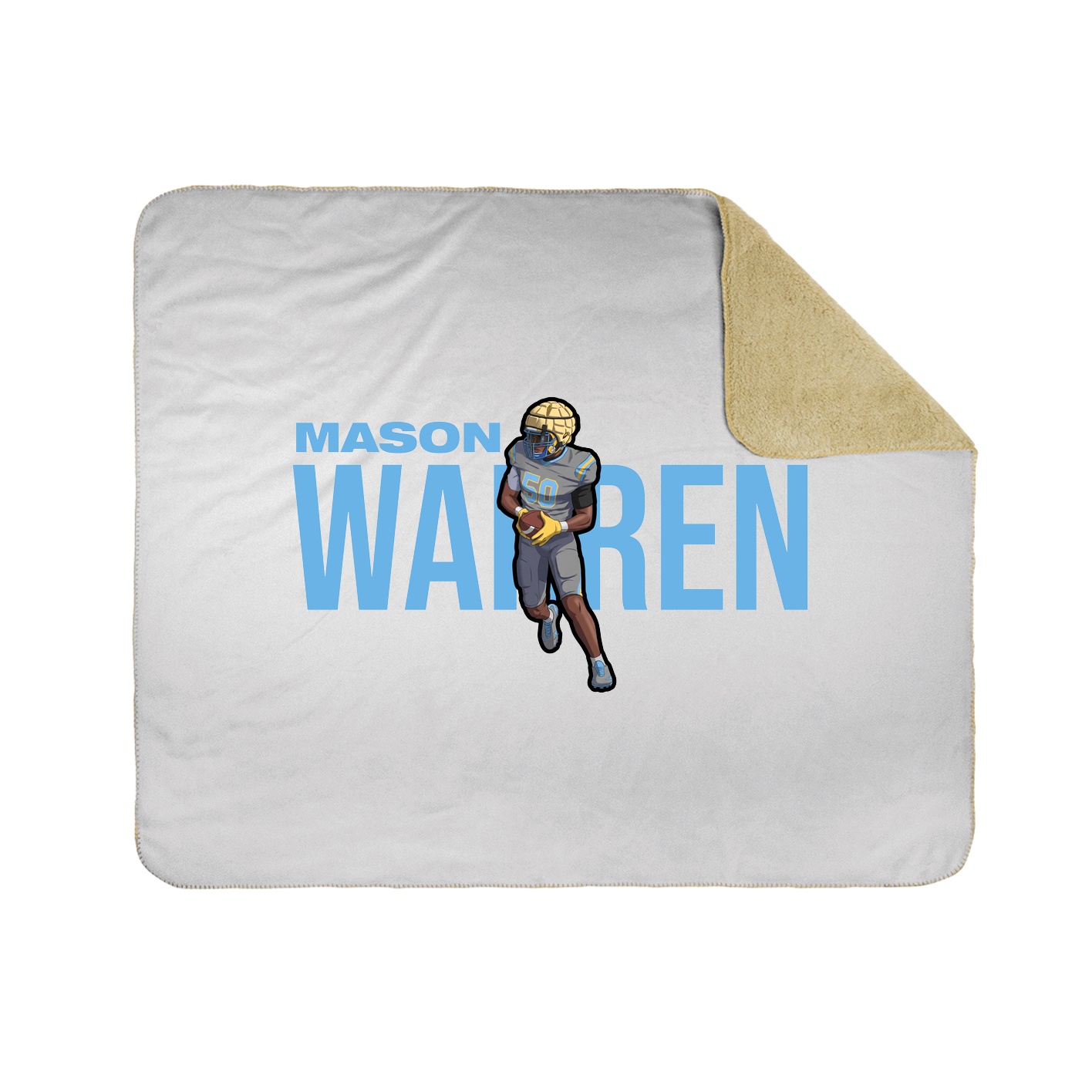 Throw Blanket — Player Name in White
