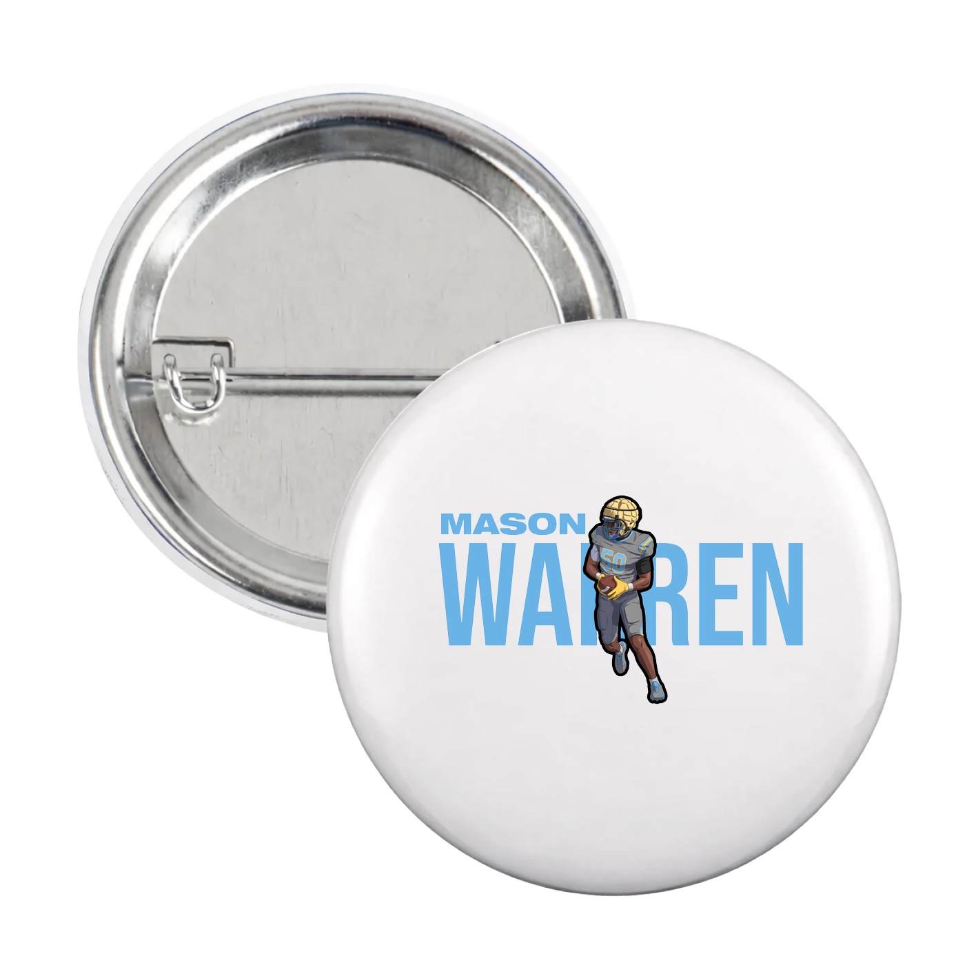 Game Day Button — Player Name in White