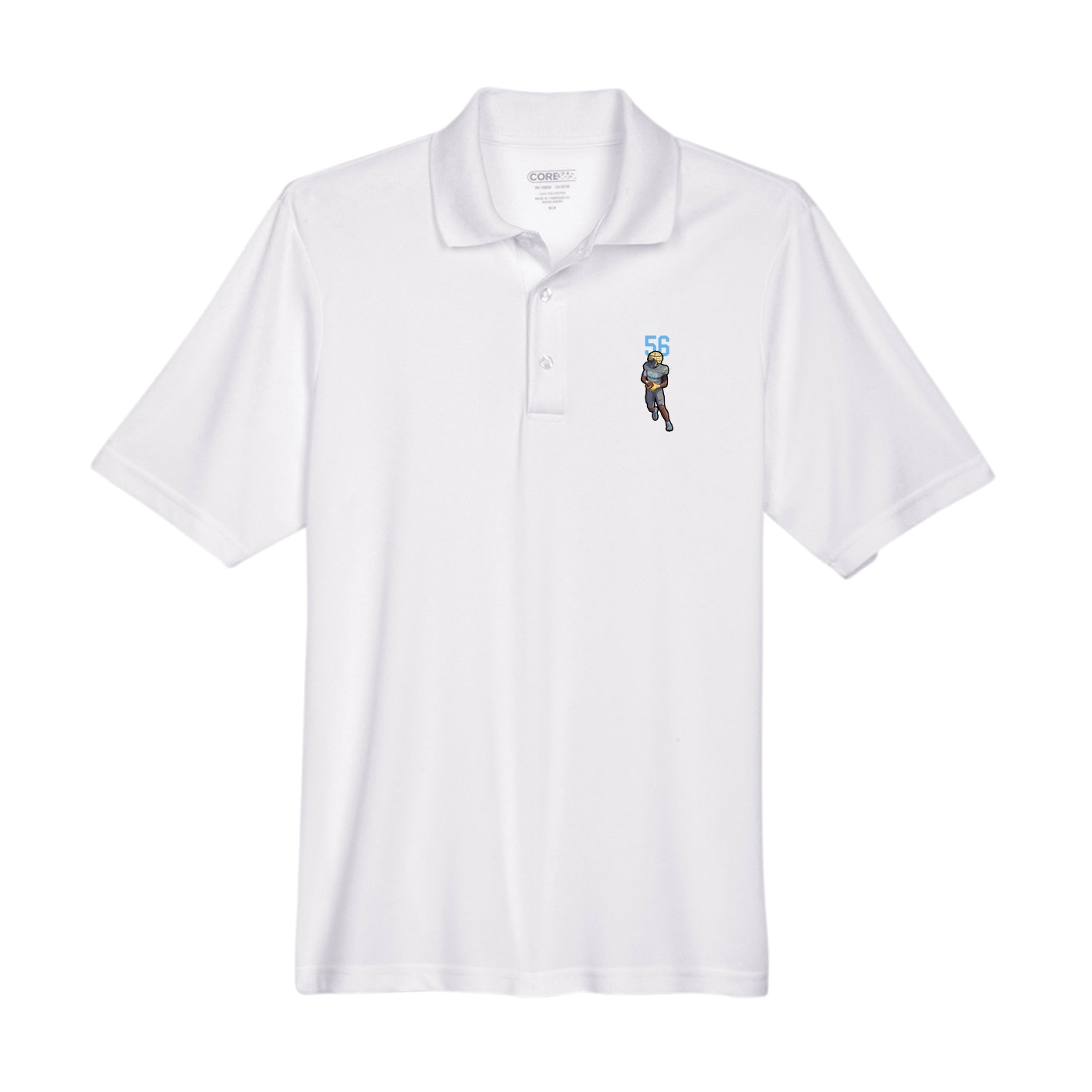 Performance Polo — Number Top in White