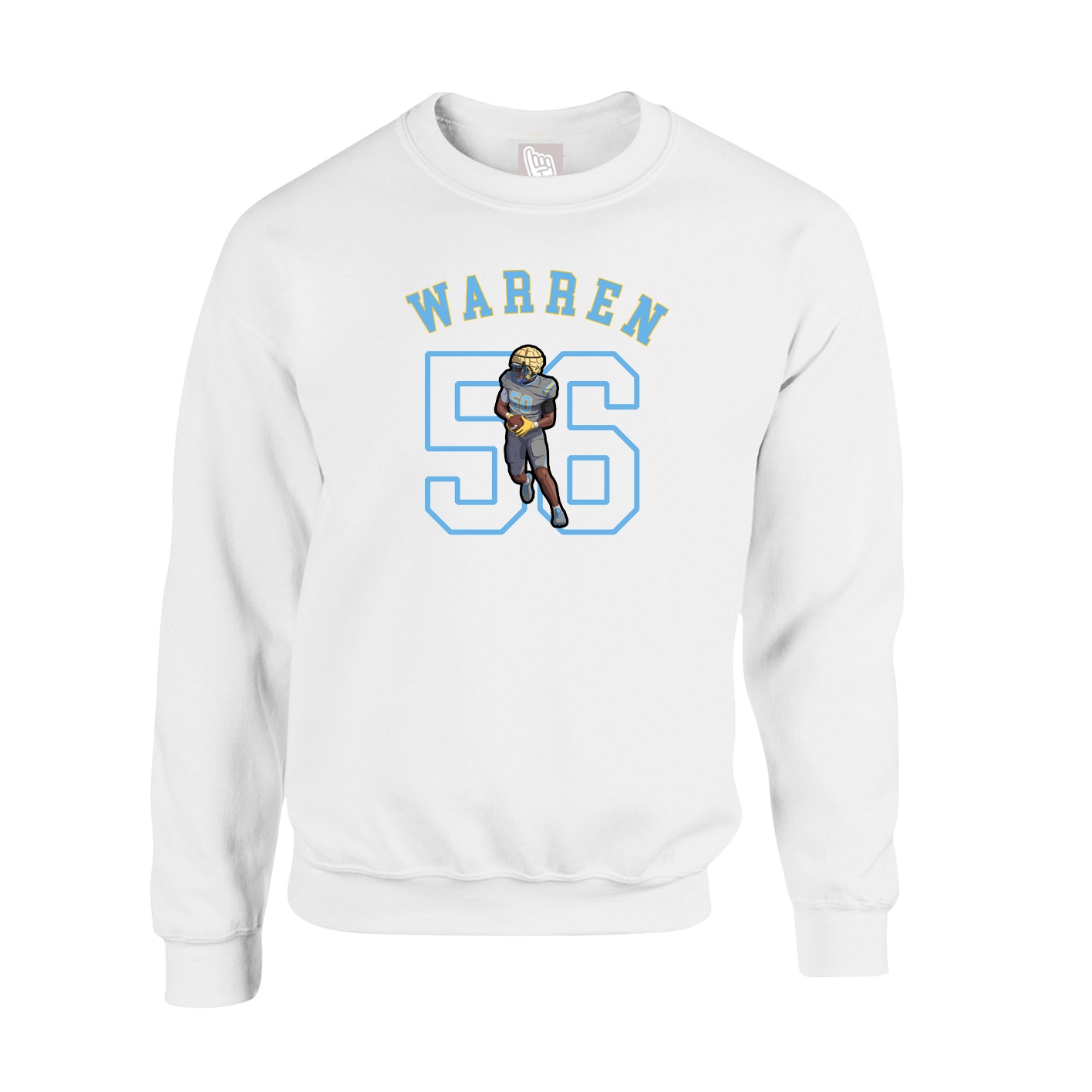 Fleece Crew — Shirsey Arch in White
