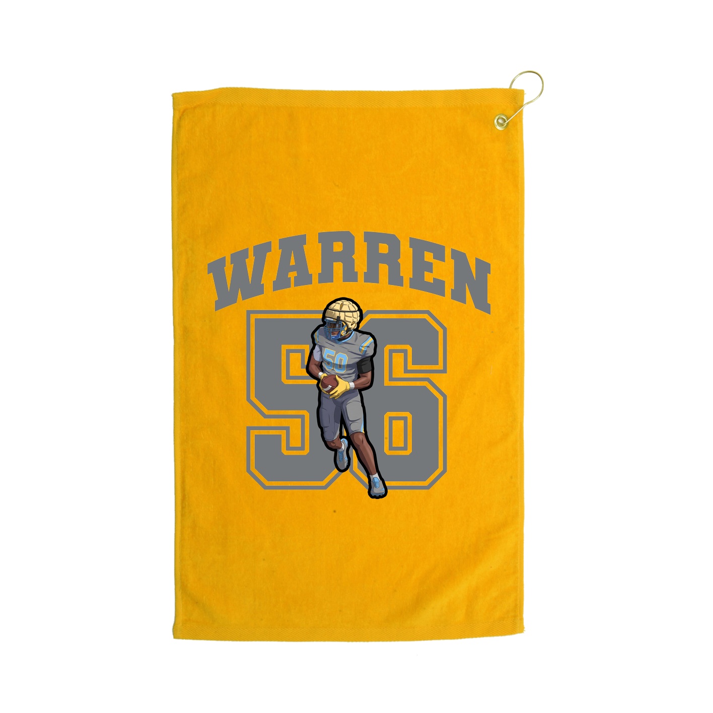Golf Towel — Number in Gold