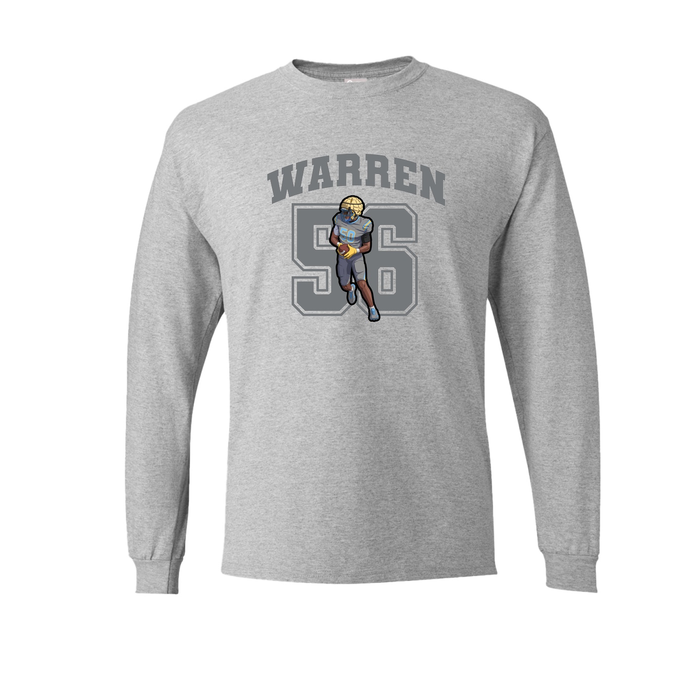 Long Sleeve Tee — Number in Grey