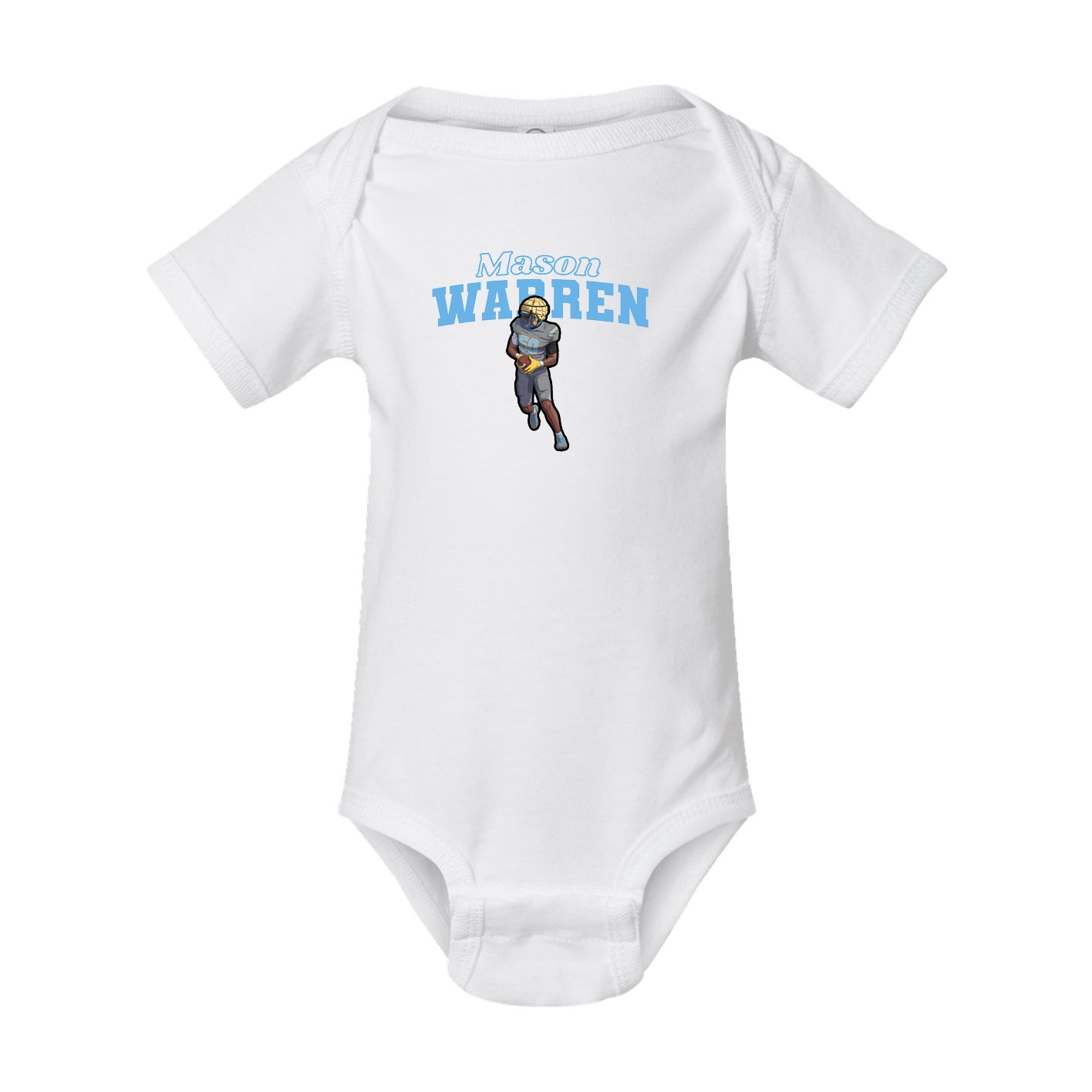 Baby Onesie — Name Arch in White