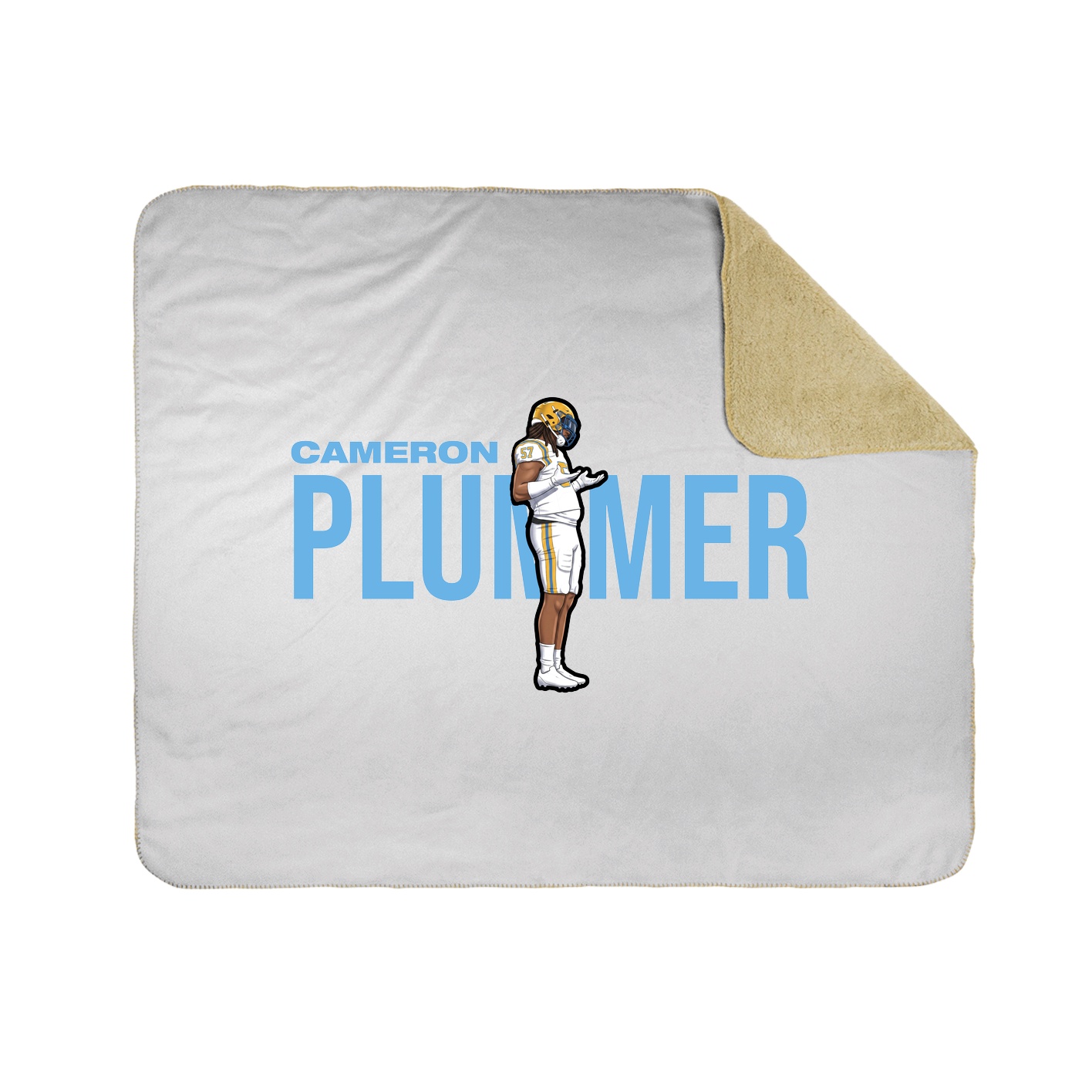 Throw Blanket — Player Name in White