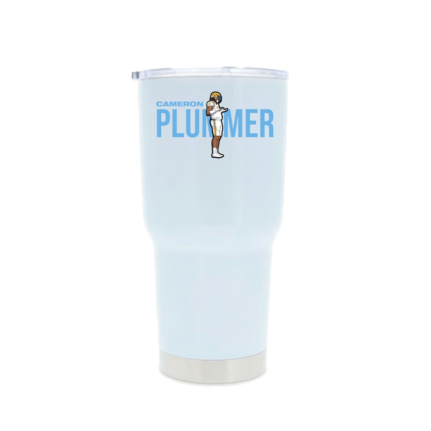 30oz Stainless Steel Tumbler — Player Name in White