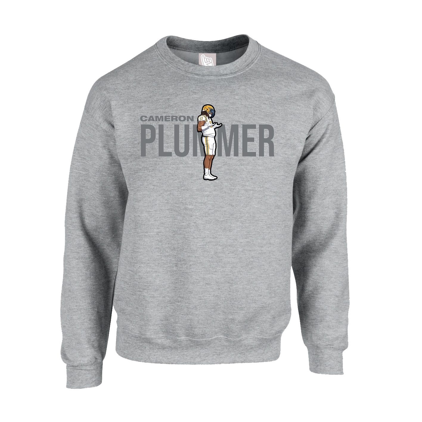 Fleece Crew — Player Name in Grey