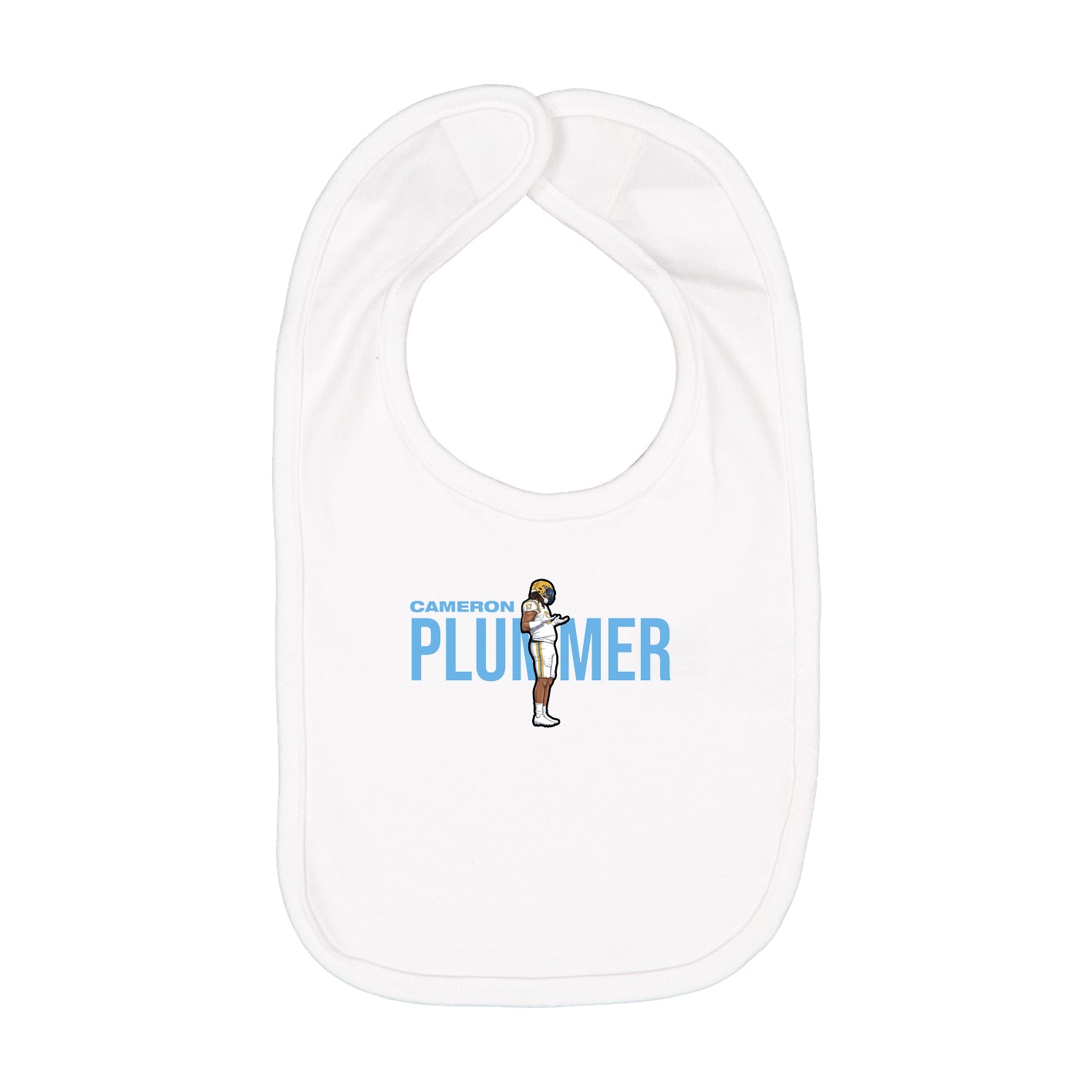 Infant Bib — Player Name in White