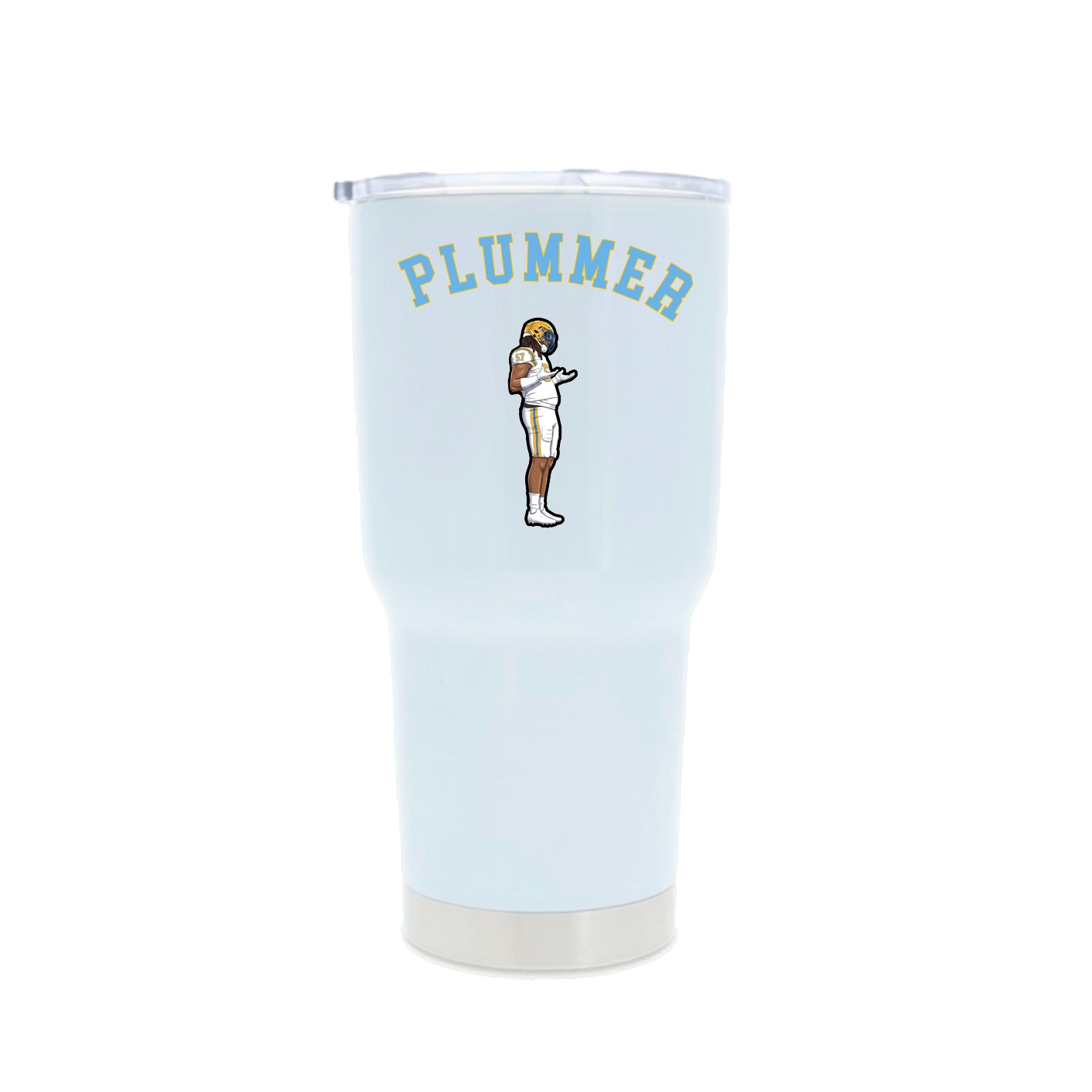 30oz Stainless Steel Tumbler — Shirsey Arch in White