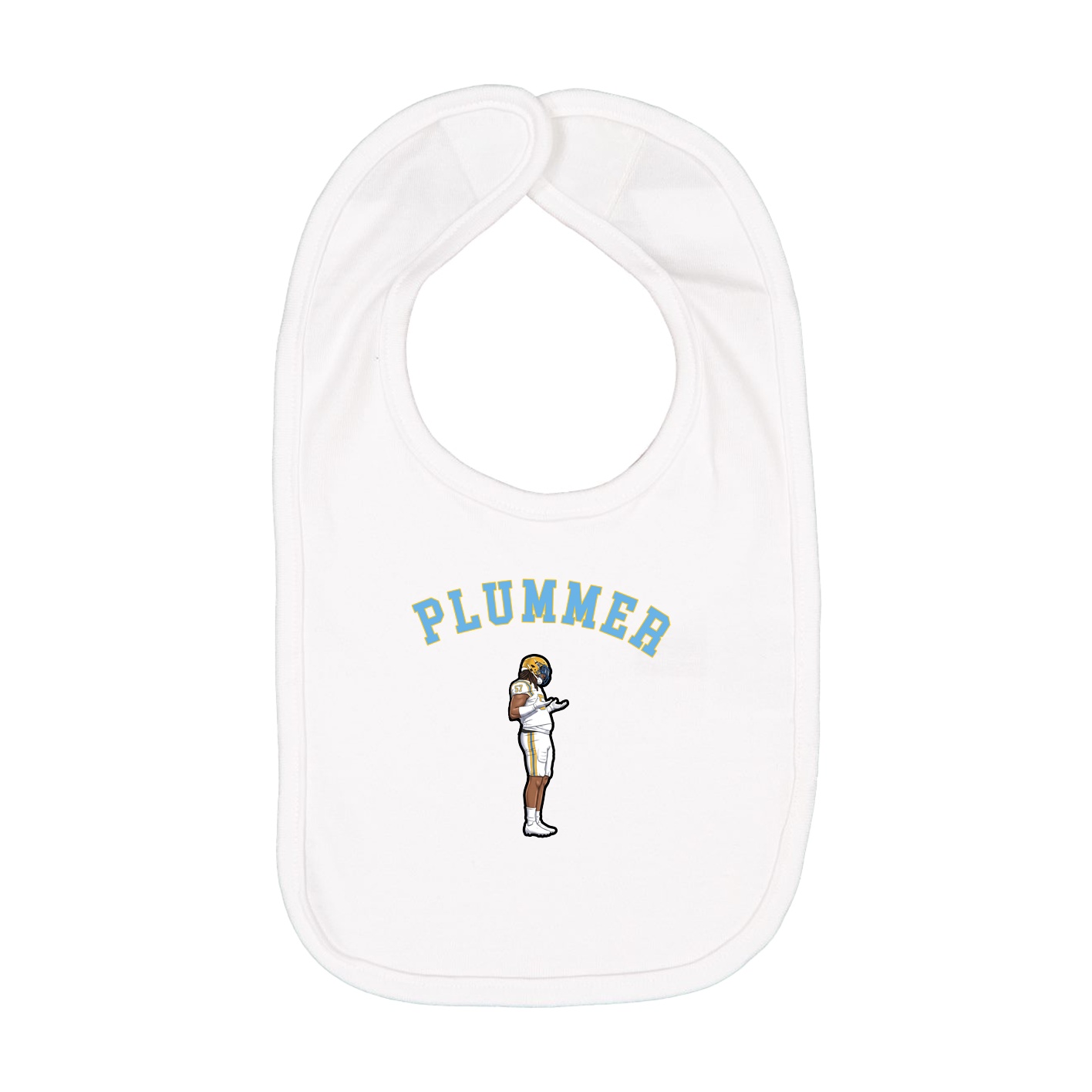 Infant Bib — Shirsey Arch in White