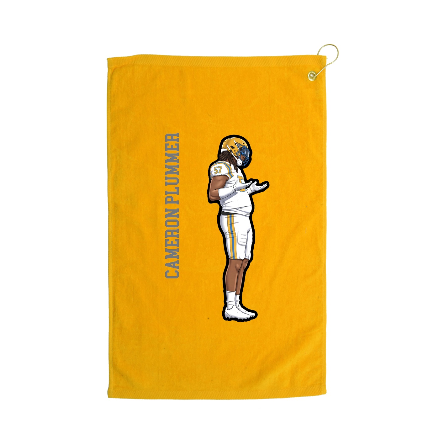 Golf Towel — Name Vertical in Gold