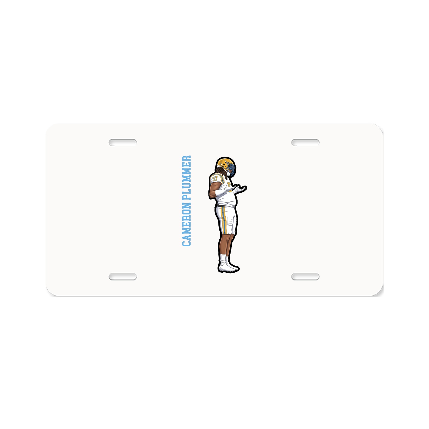 License Plate — Name Vertical in Classic