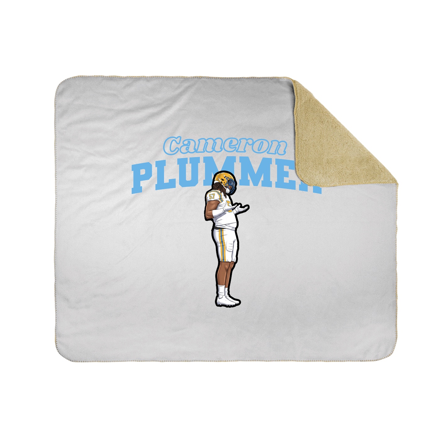 Throw Blanket — Name Arch in White