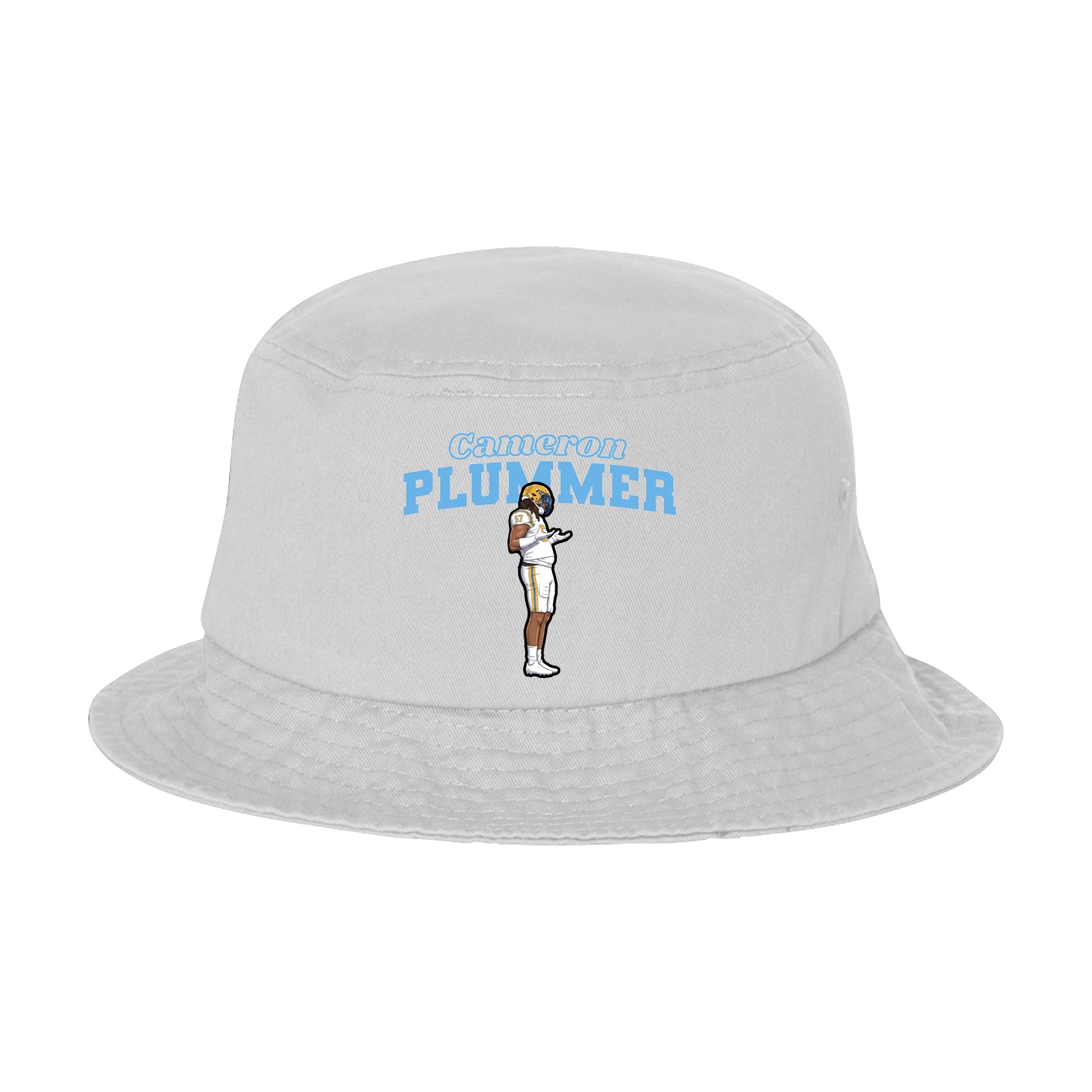 Bucket Cap — Name Arch in White