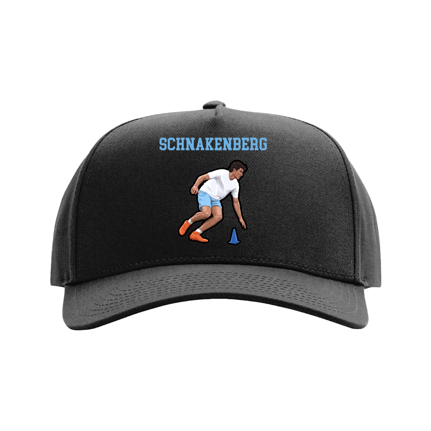 Full Fabric Five-Panel Champ Cap — Shirsey in Black