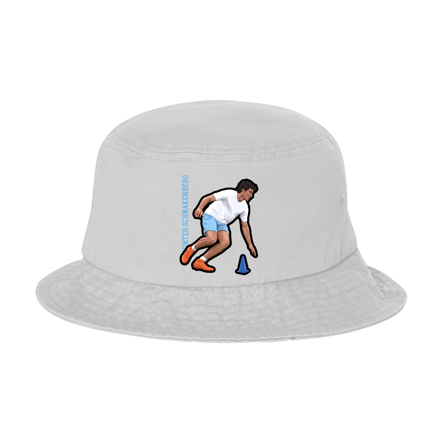 Bucket Cap — Name Vertical in White