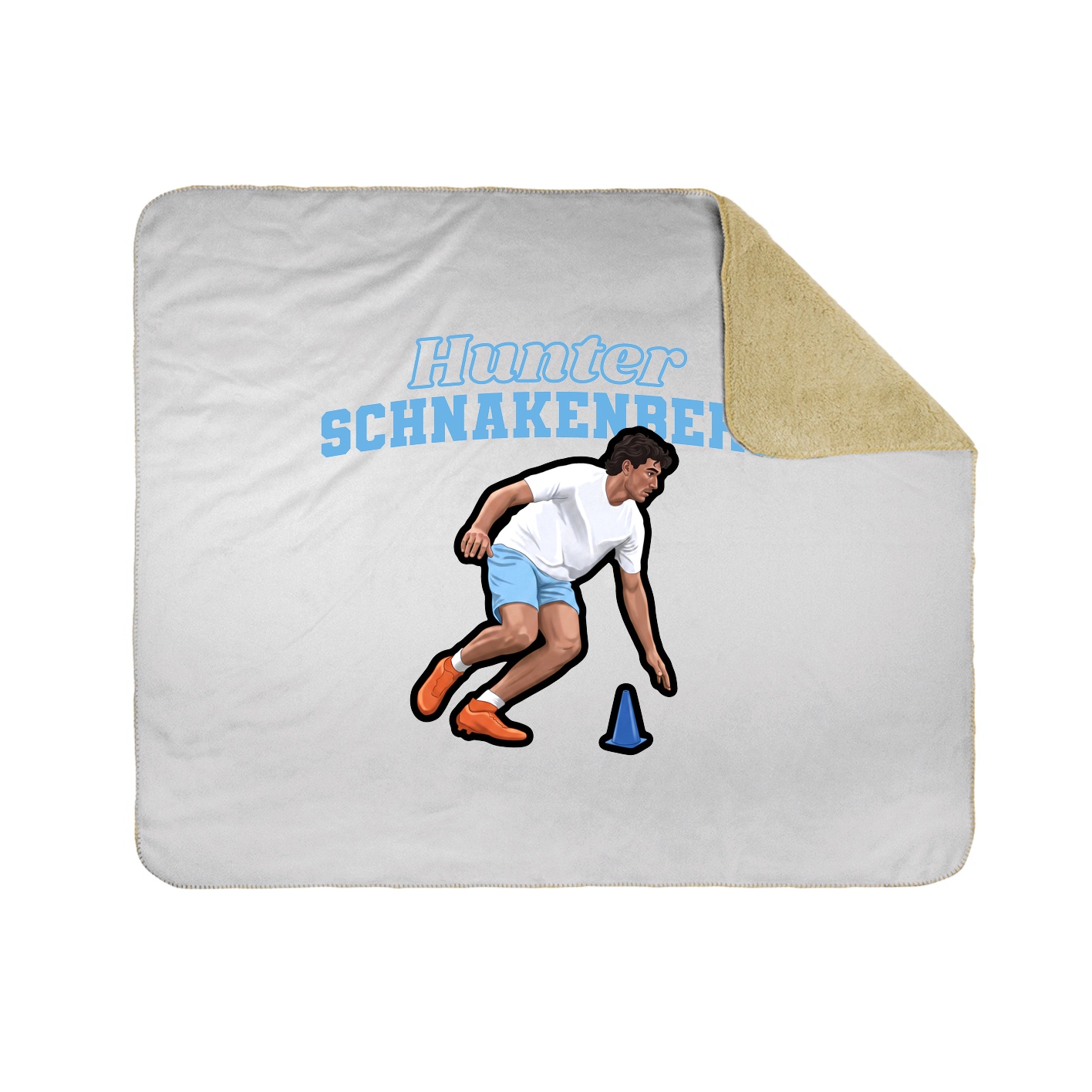 Throw Blanket — Name Arch in White