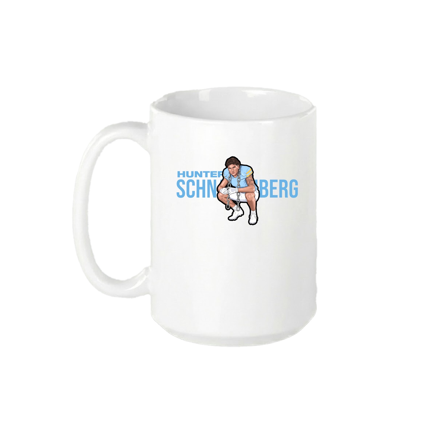 15oz Coffee Mug — Player Name in White