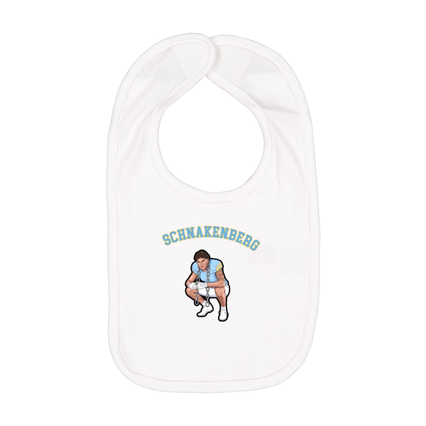 Infant Bib — Shirsey Arch in White
