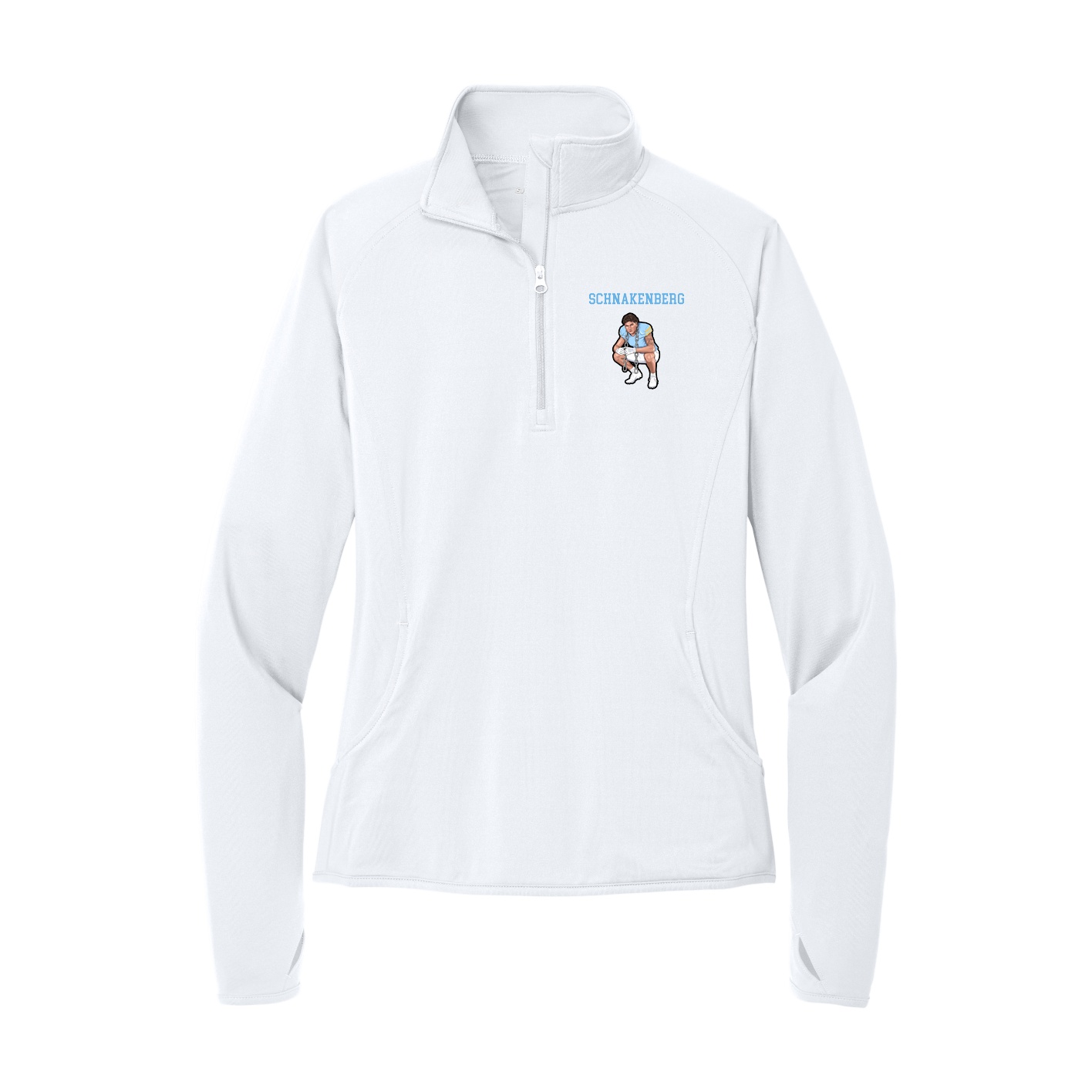 Women's Q-Zip Pullover — Shirsey in White