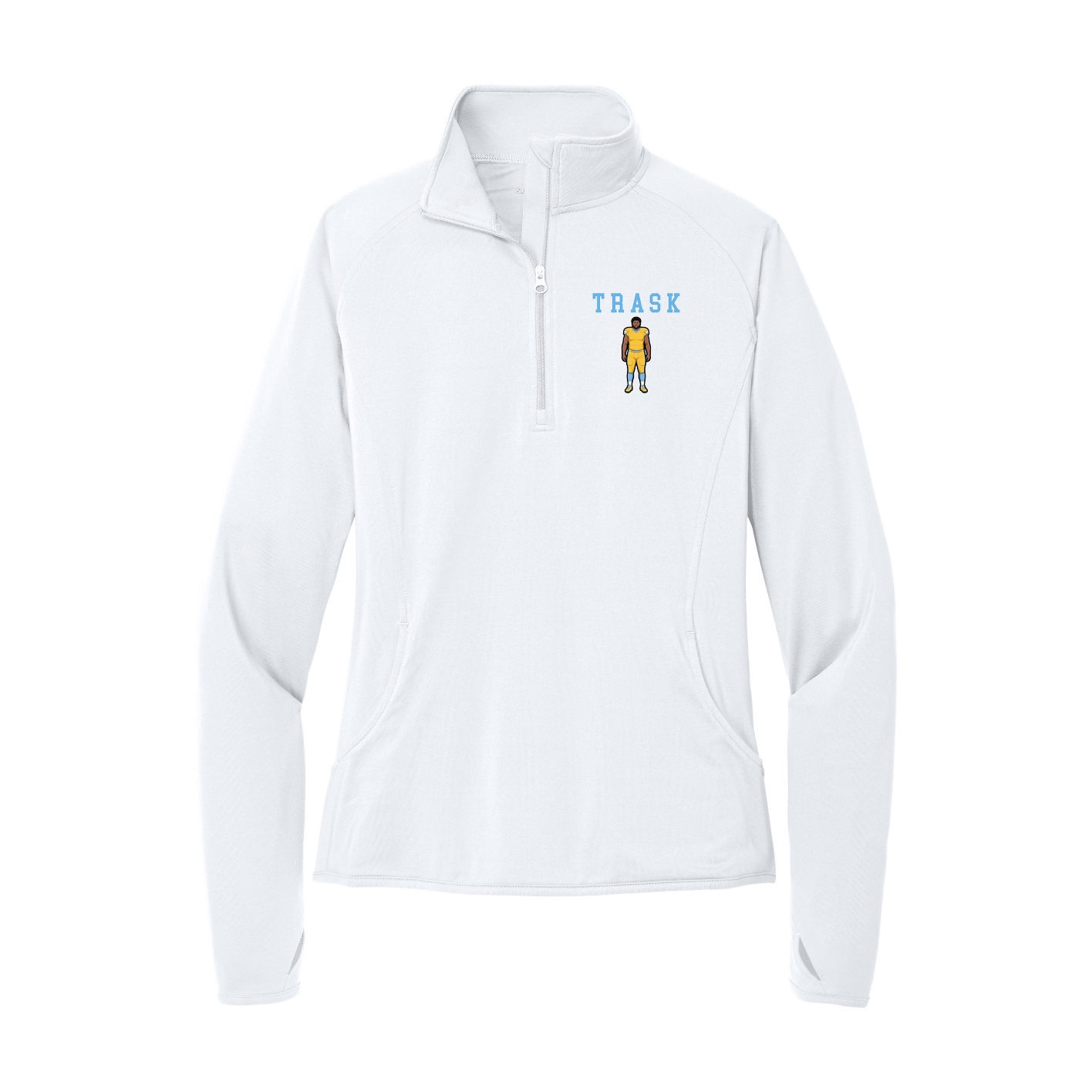 Women's Q-Zip Pullover — Shirsey in White