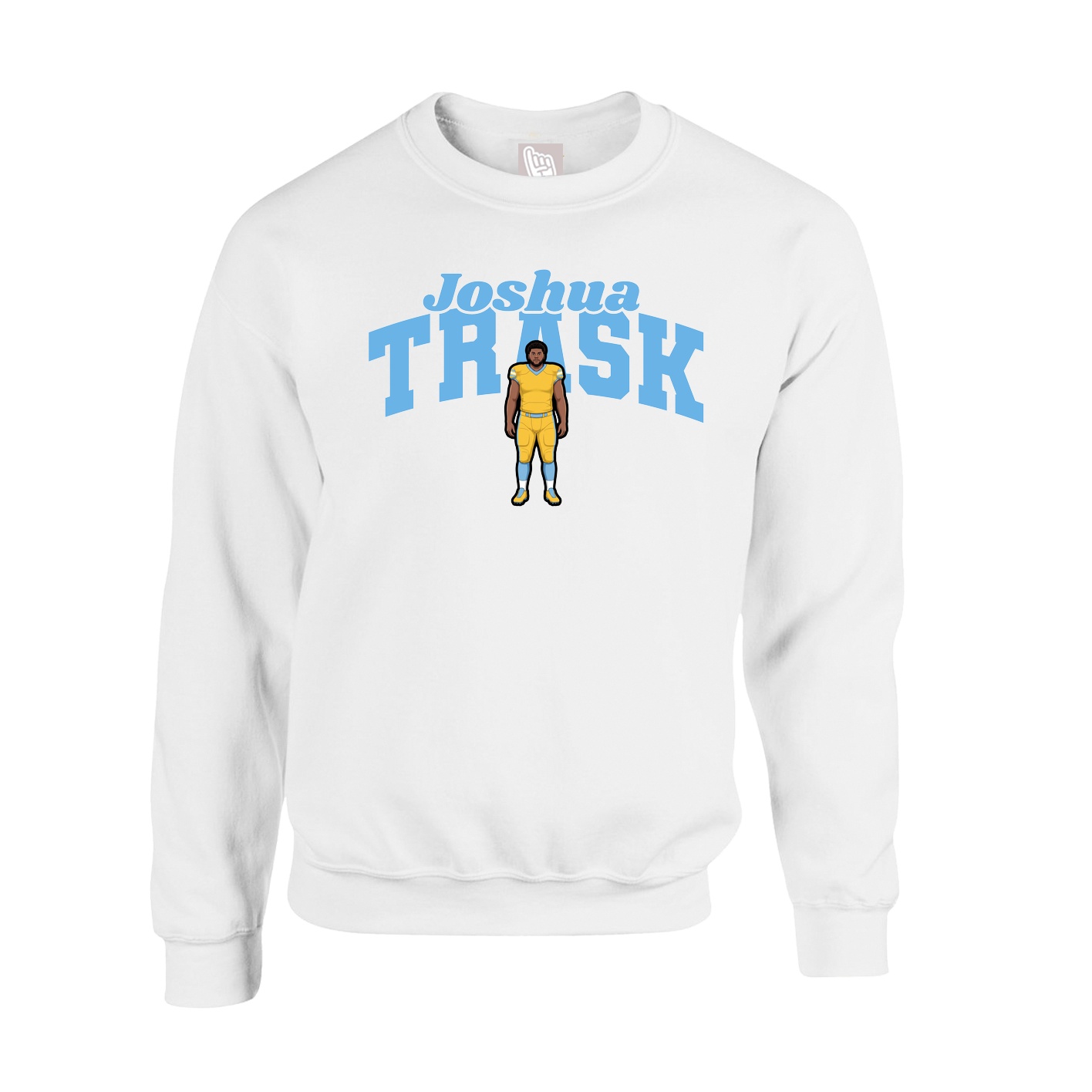 Fleece Crew — Signature Arch in White