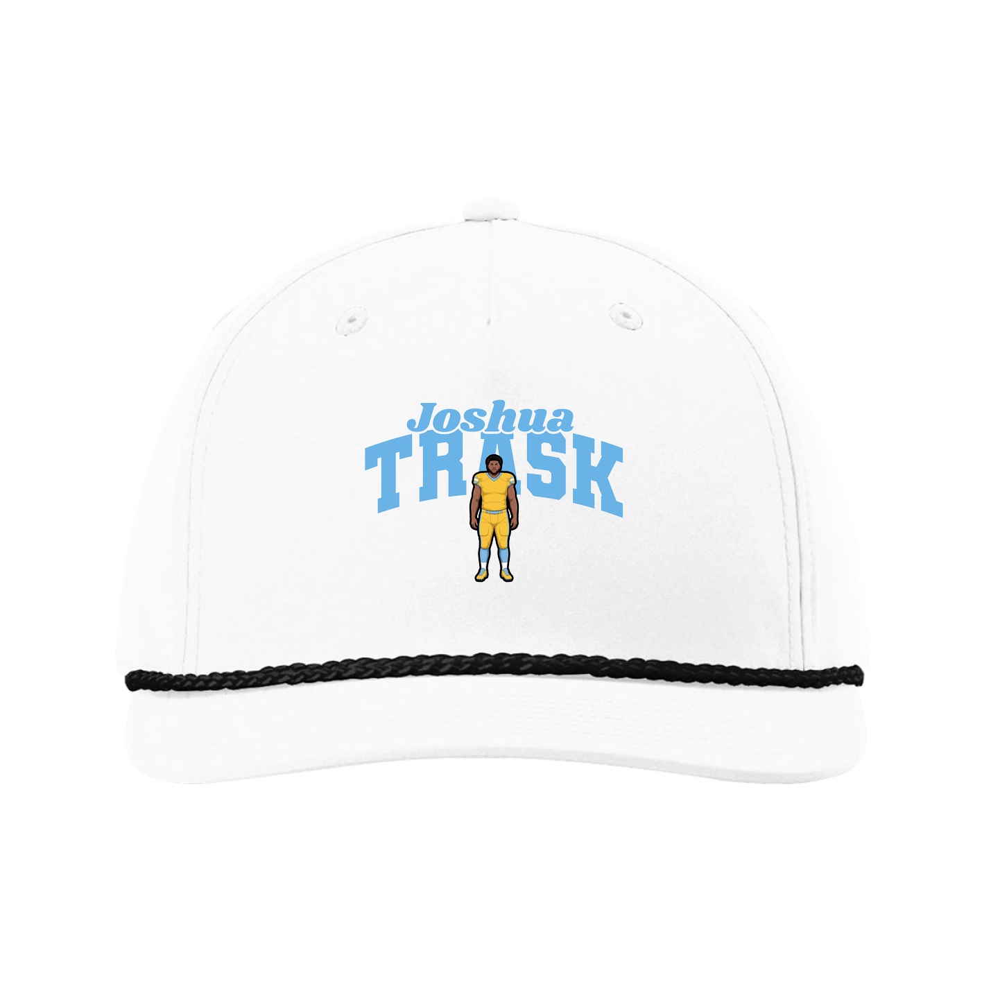 Five-Panel Classic Rope Cap — Signature Arch in White