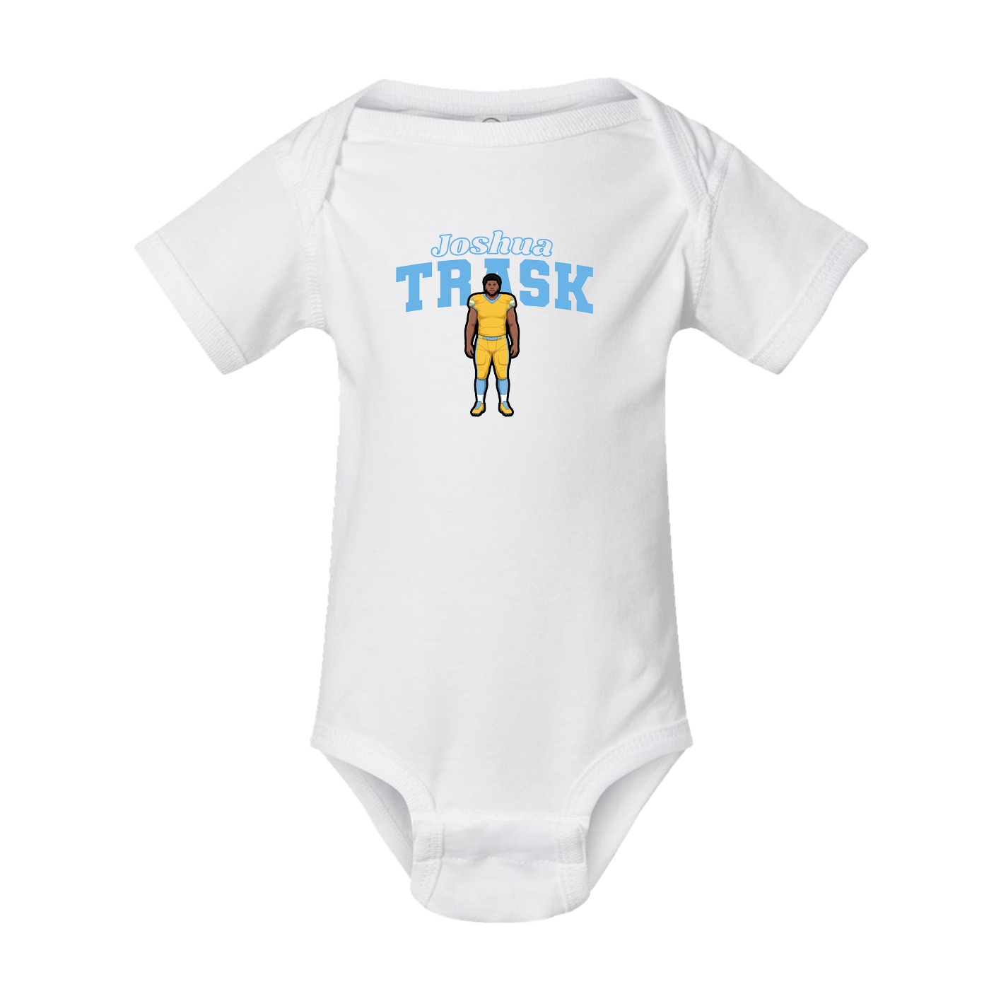 Baby Onesie — Name Arch in White