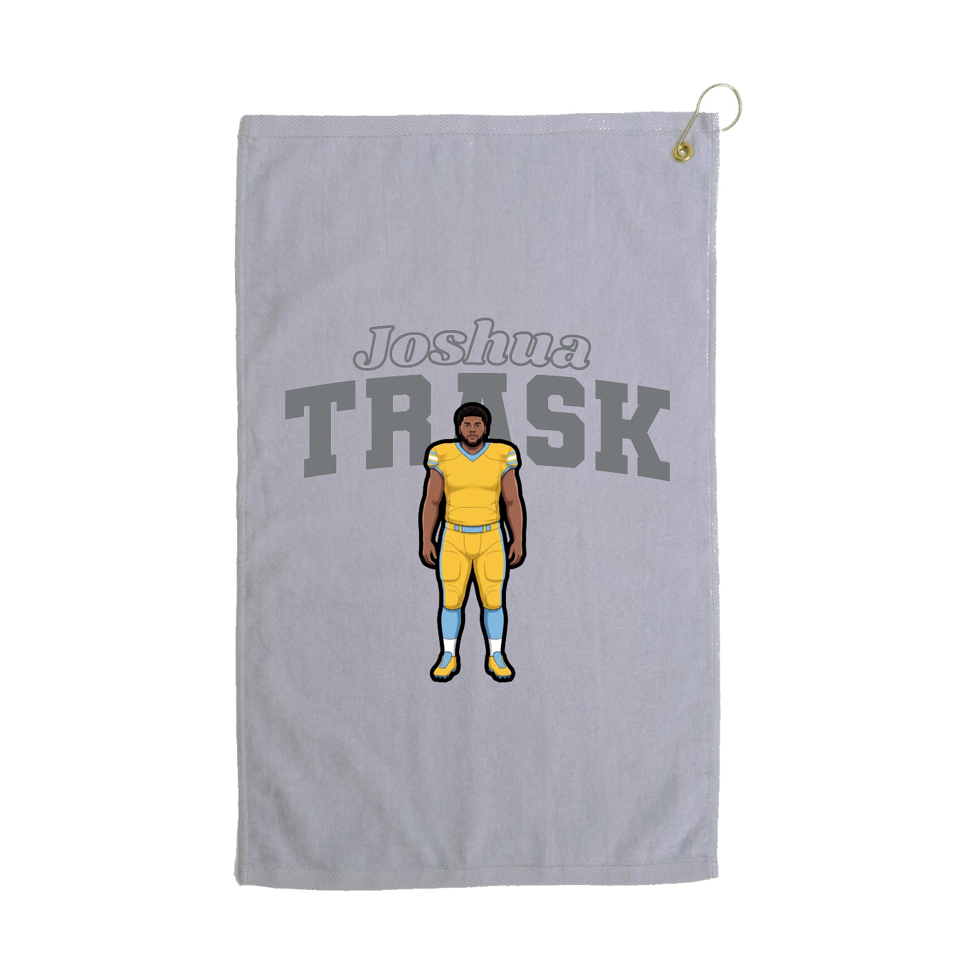 Golf Towel — Name Arch in Grey