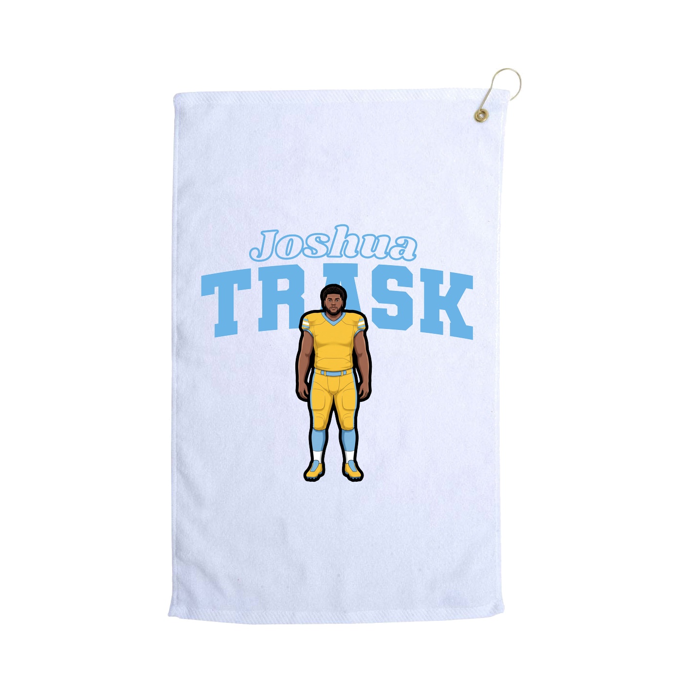 Golf Towel — Name Arch in White