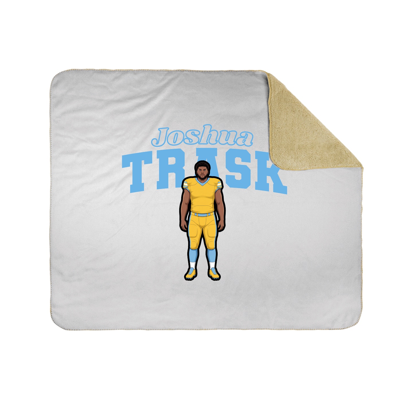 Throw Blanket — Name Arch in White