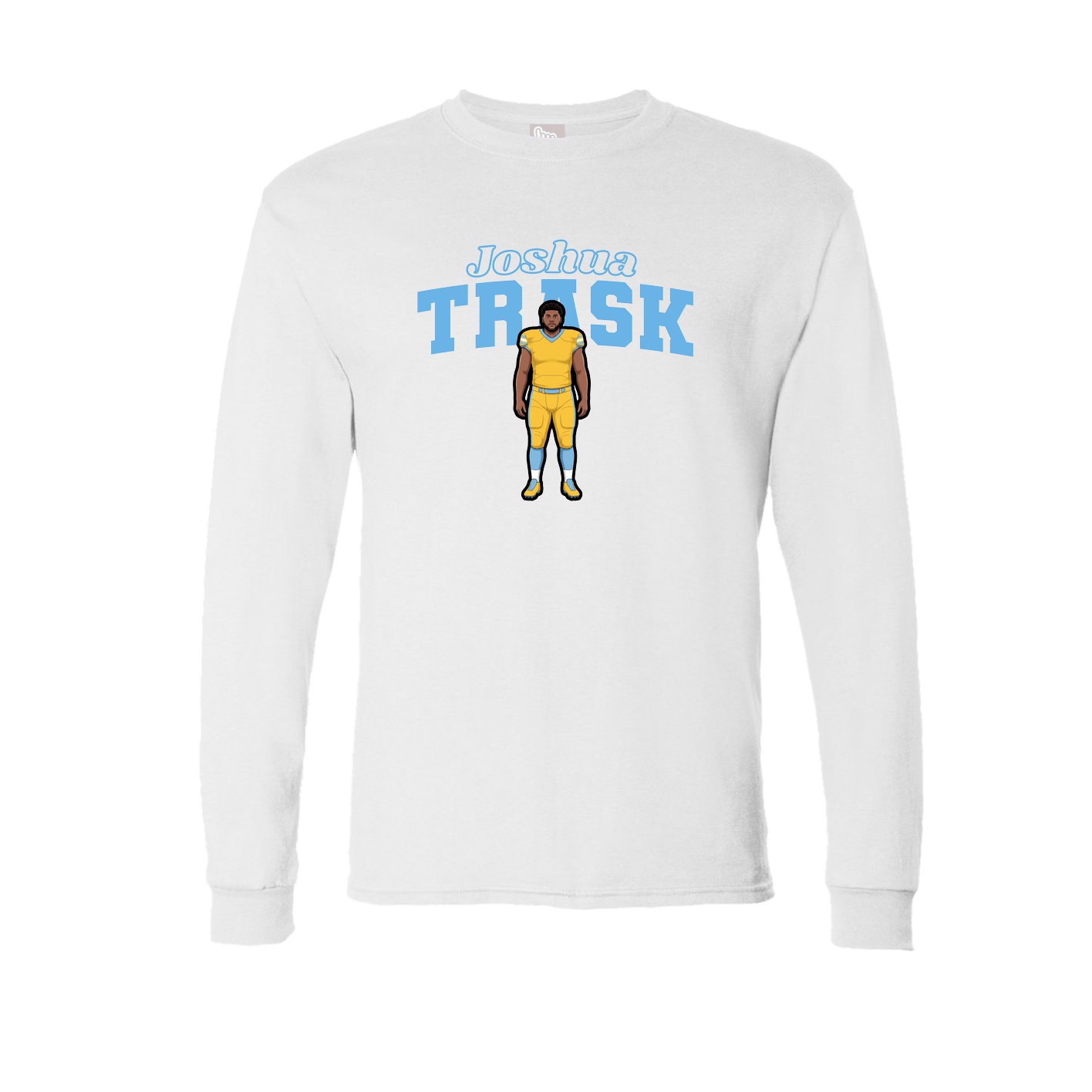 Long Sleeve Tee — Name Arch in White
