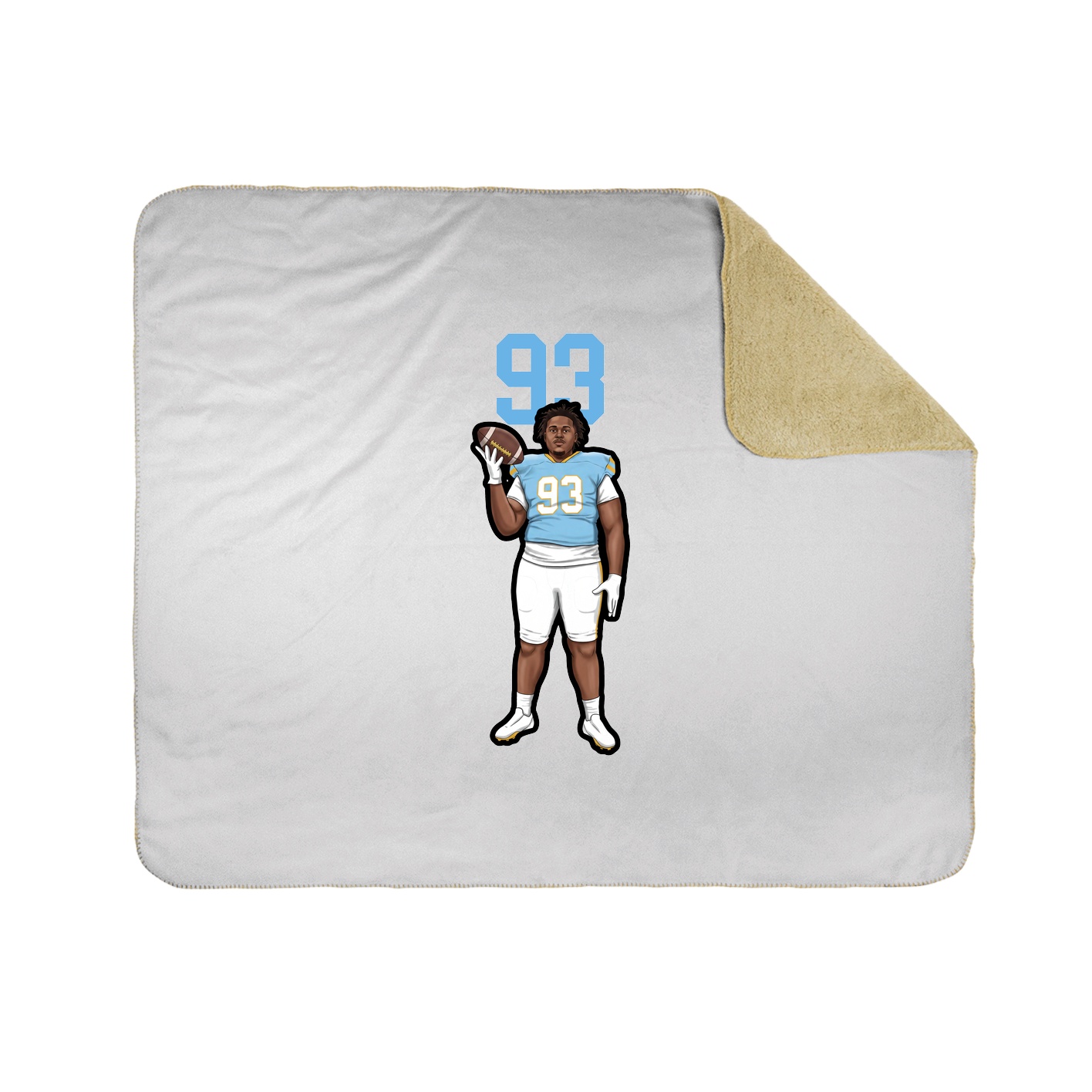 Throw Blanket — Number Top in White