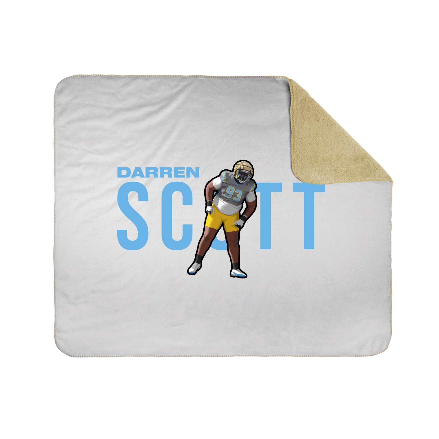 Throw Blanket — Player Name in White