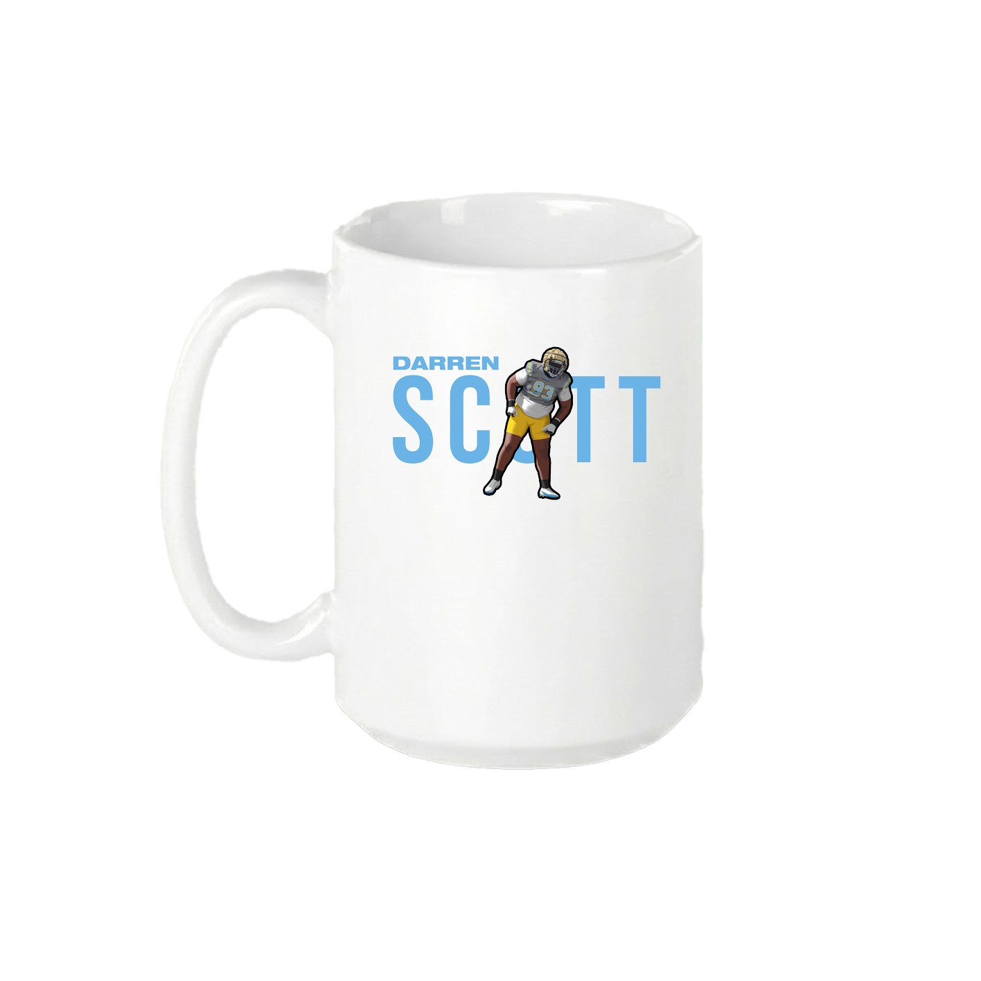 15oz Coffee Mug — Player Name in White