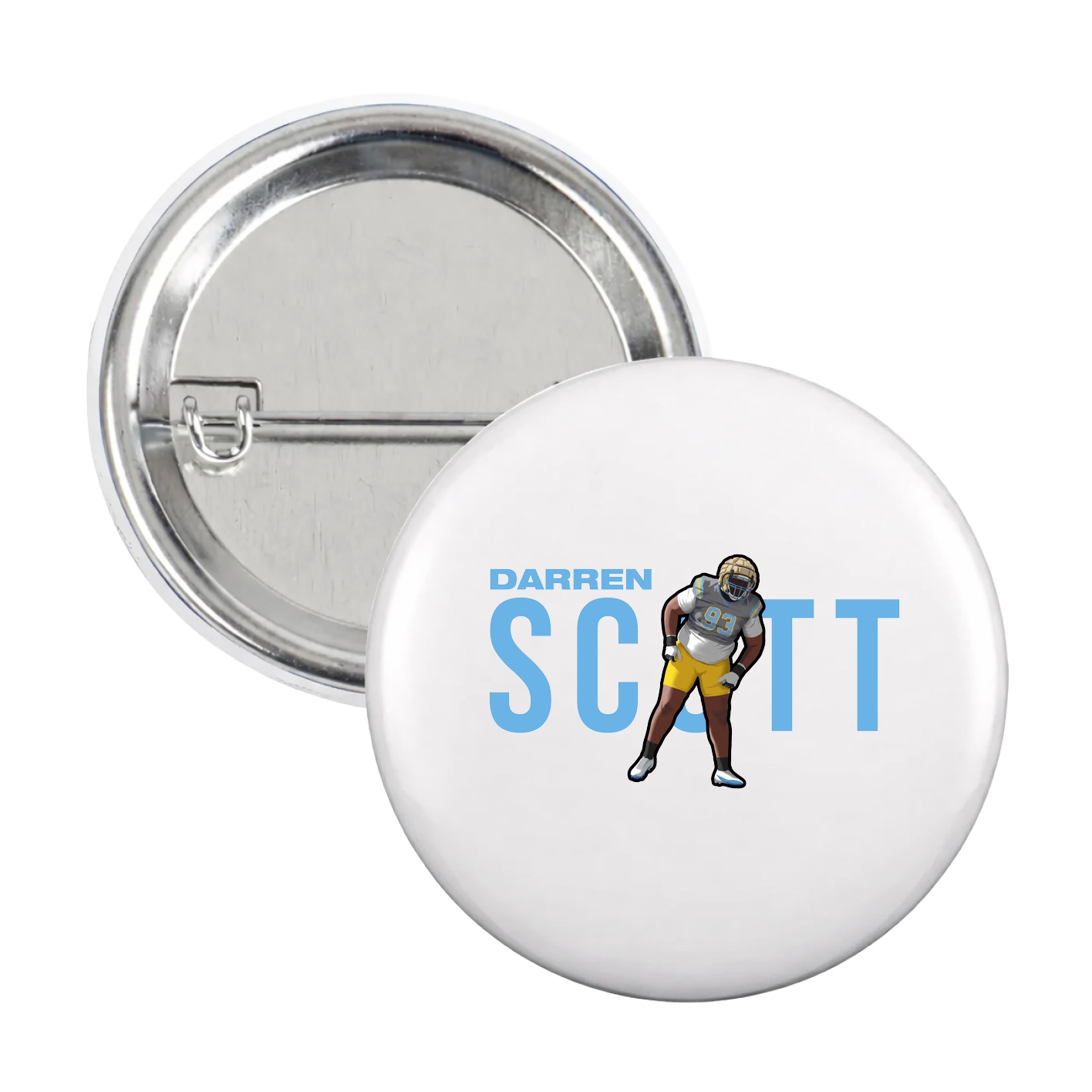 Game Day Button — Player Name in White