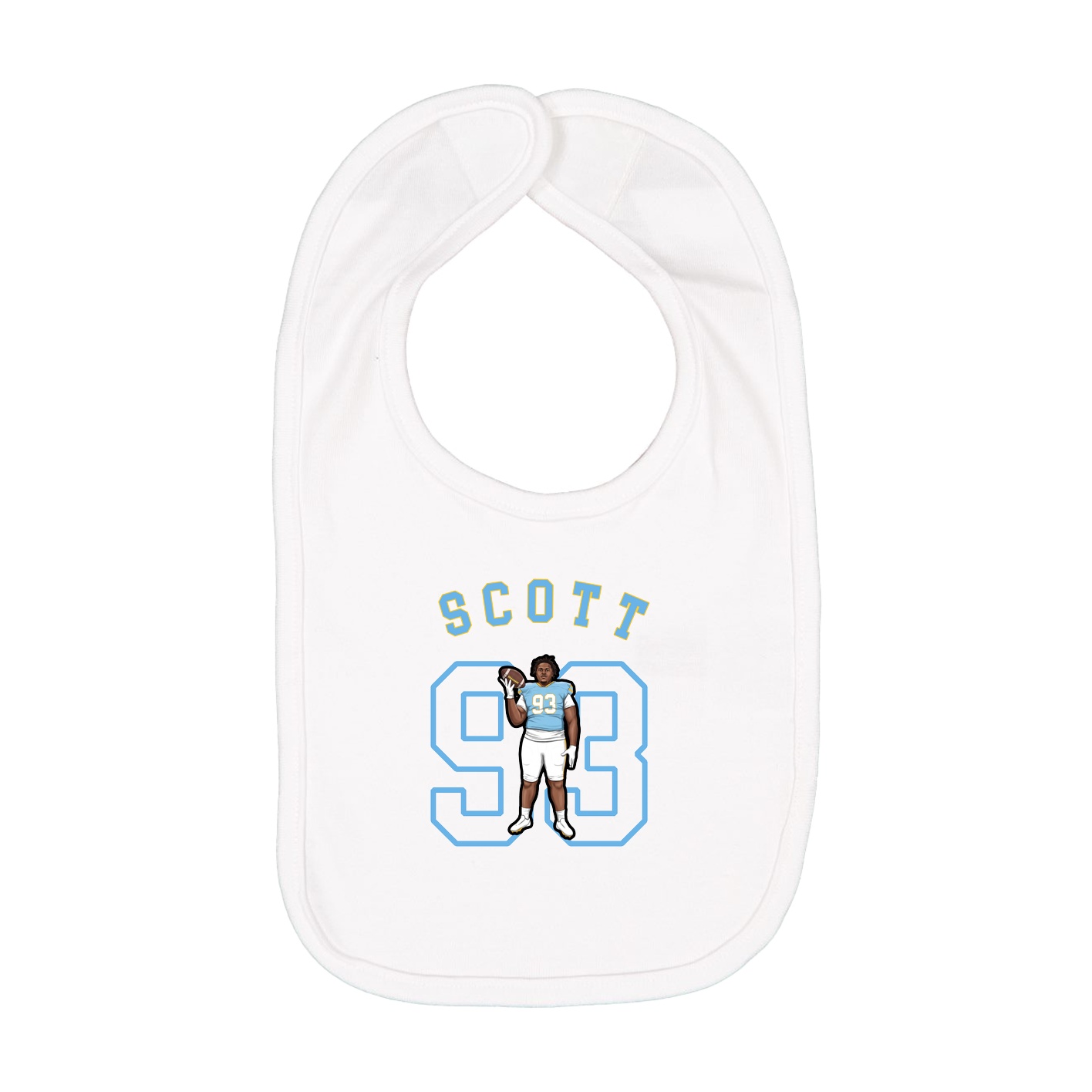 Infant Bib — Shirsey Arch in White